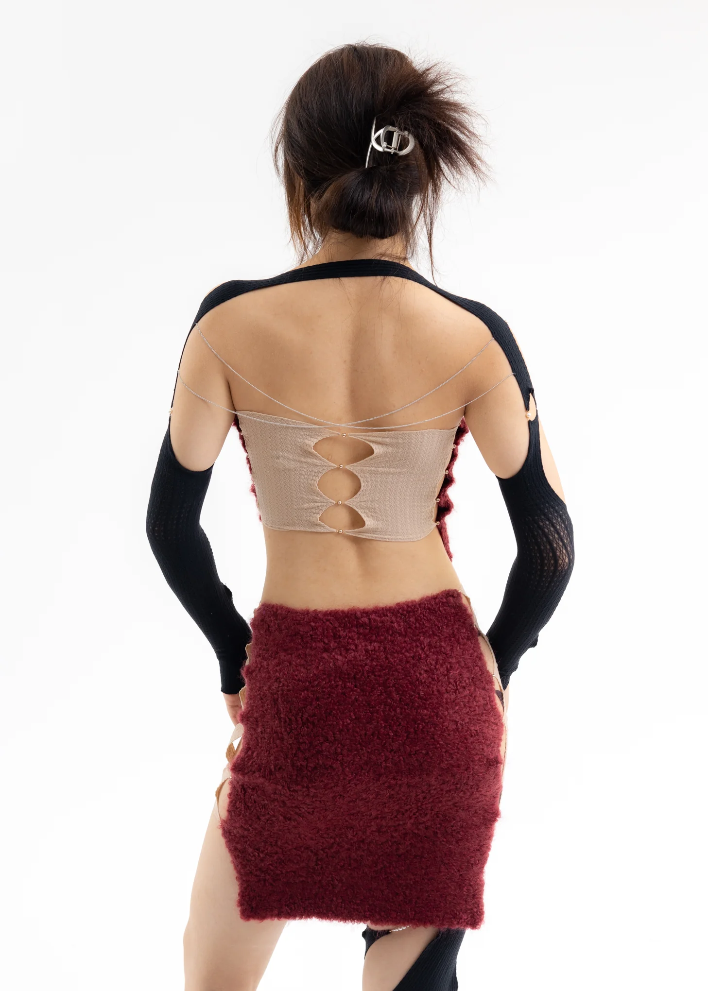 MERLOT & FICELLE FLUFFY TUBE TOP - Image 2