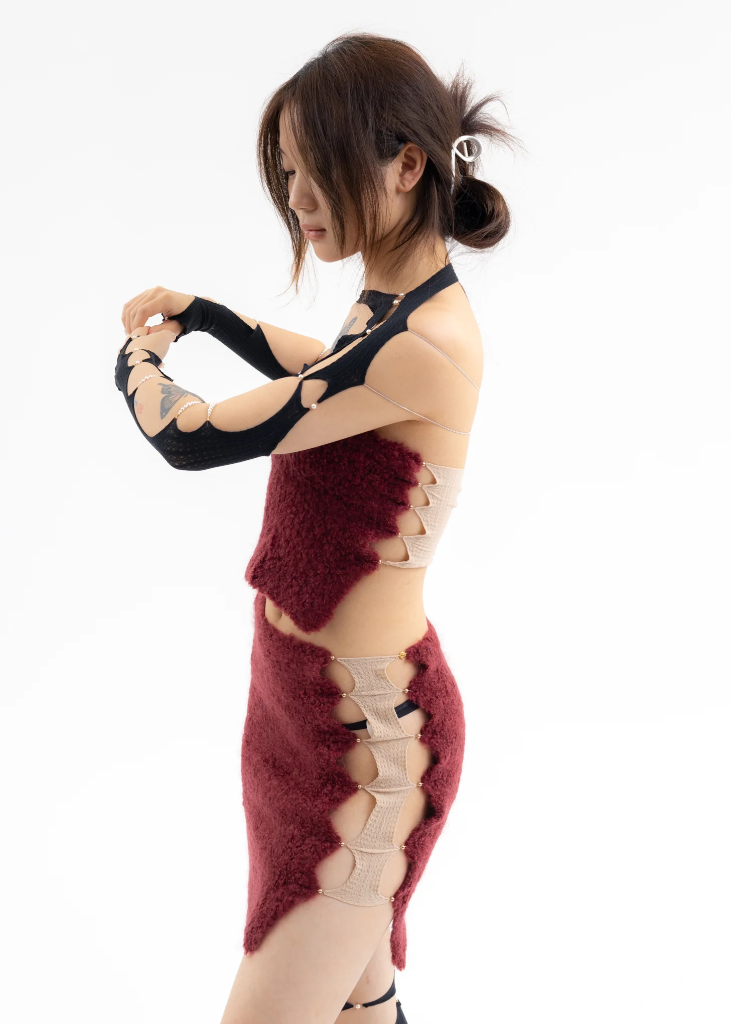 MERLOT & FICELLE FLUFFY TUBE TOP - Image 3