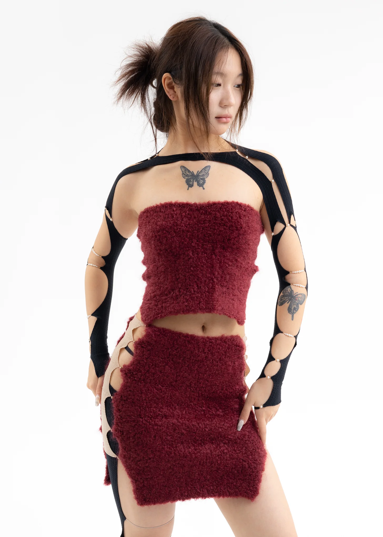MERLOT & FICELLE FLUFFY TUBE TOP - Image 5