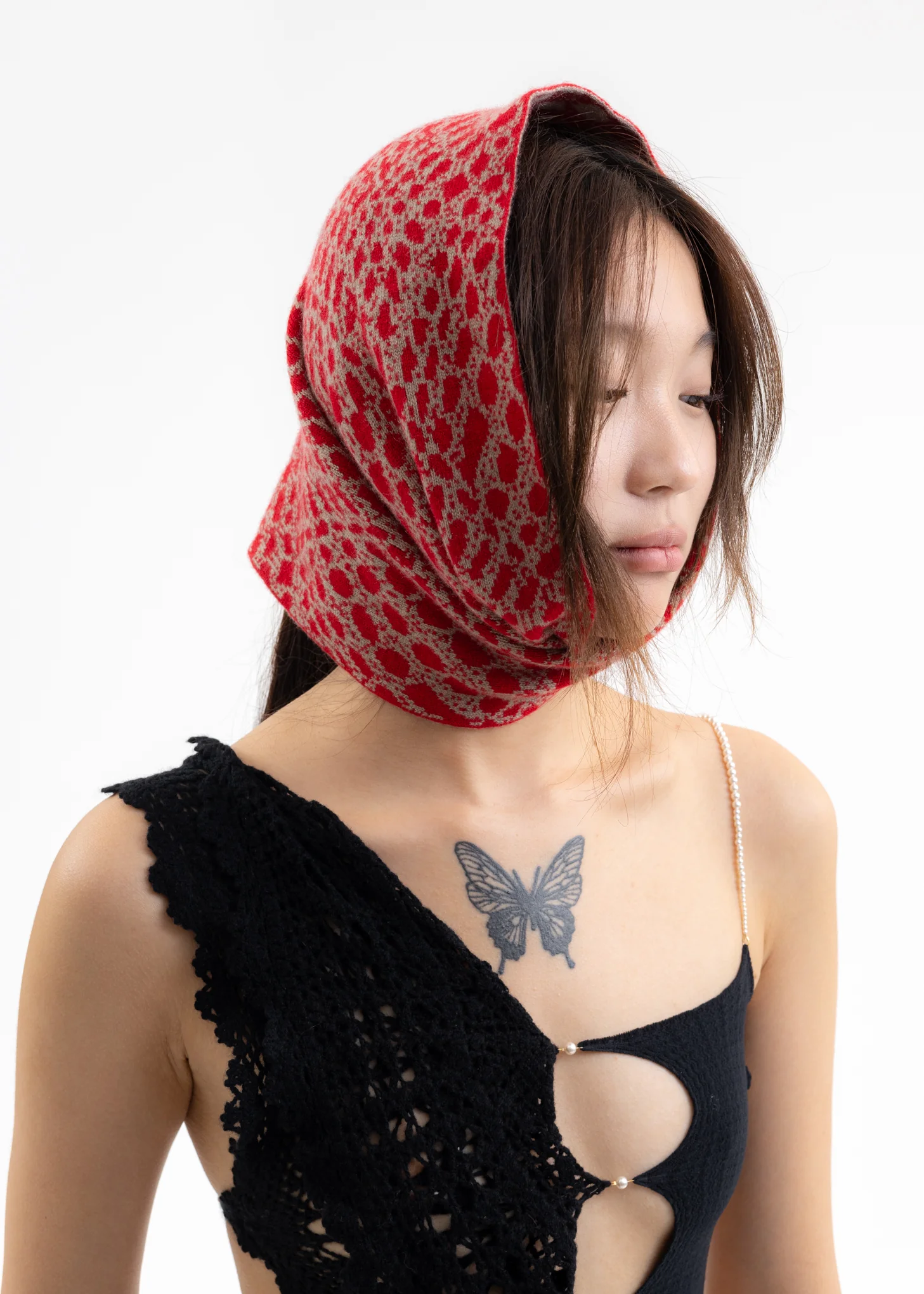 MERLOT & FICELLE JACQUARD CASHMERE SNOOD - Image 5