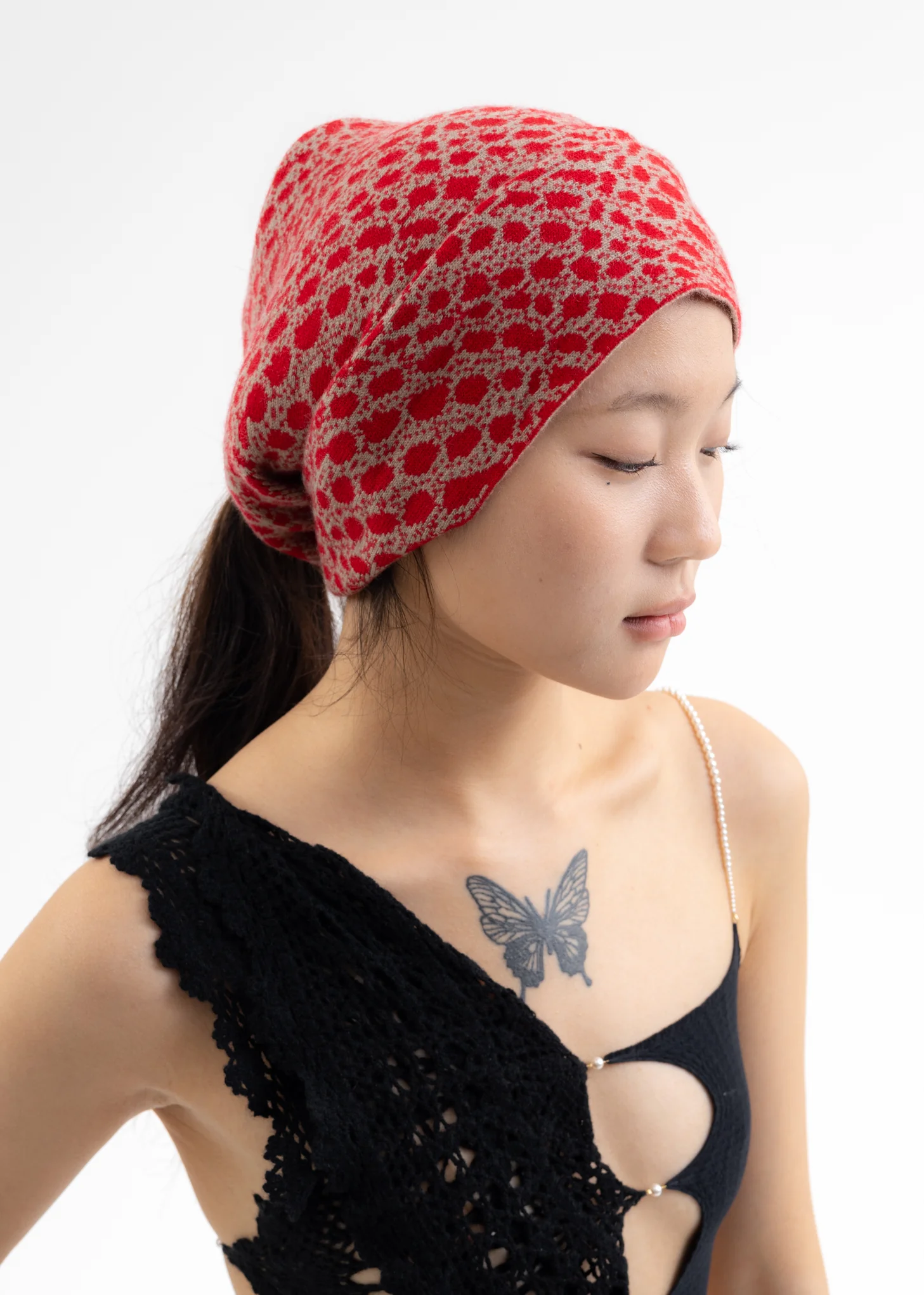 MERLOT & FICELLE JACQUARD CASHMERE SNOOD - Image 6