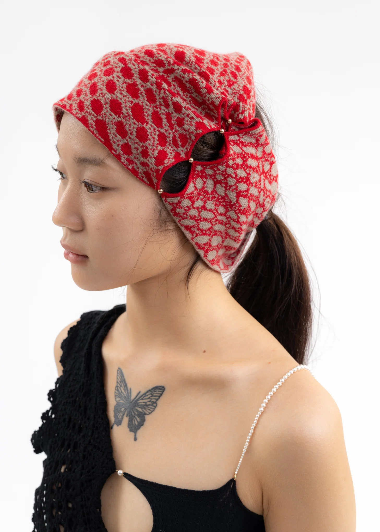 MERLOT & FICELLE JACQUARD CASHMERE SNOOD - Image 7