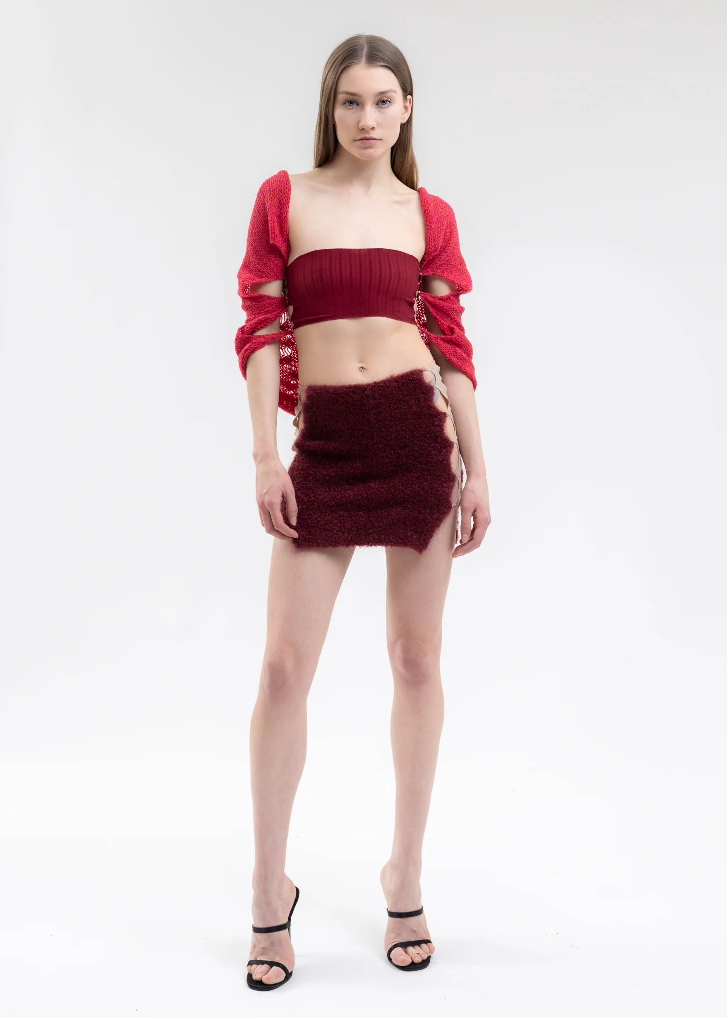 MERLOT TUBE TOP WITH CASHMERE SHAWL - Image 5