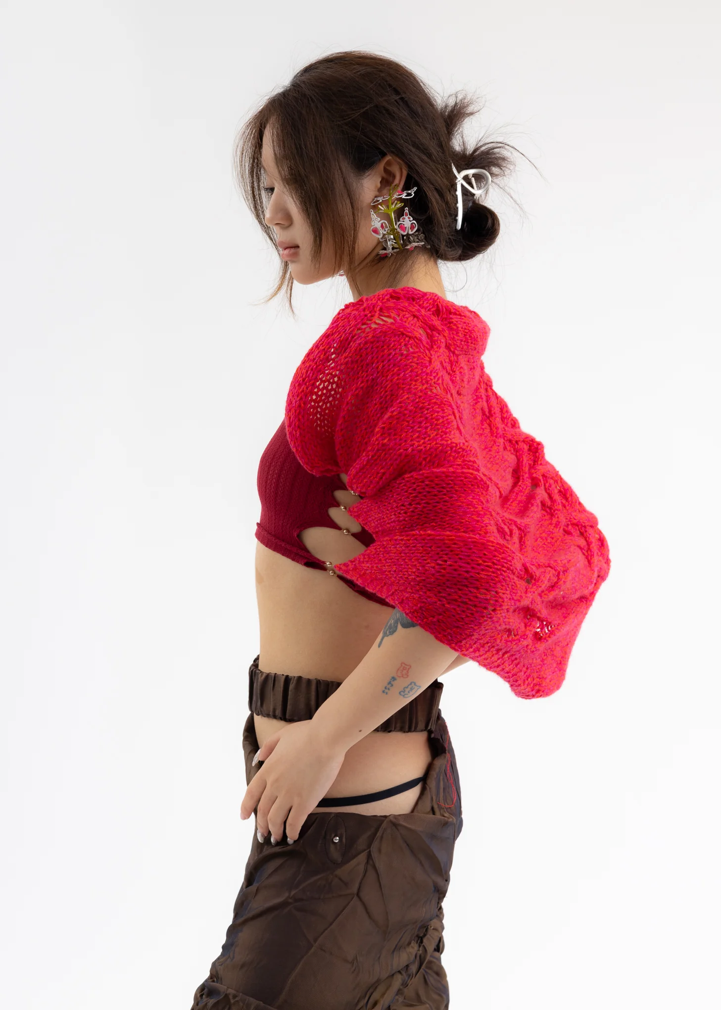 MERLOT TUBE TOP WITH CASHMERE SHAWL - Image 7