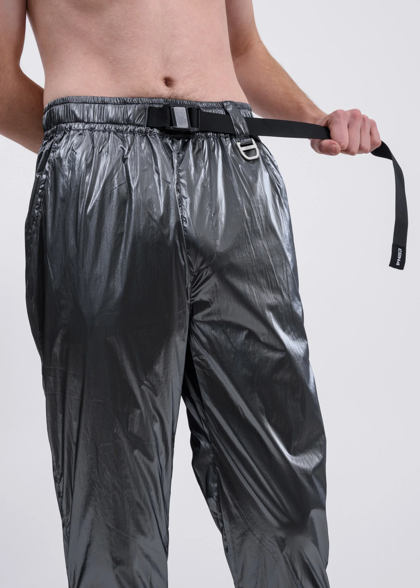 Metallic Buckle Track Pants - Image 3