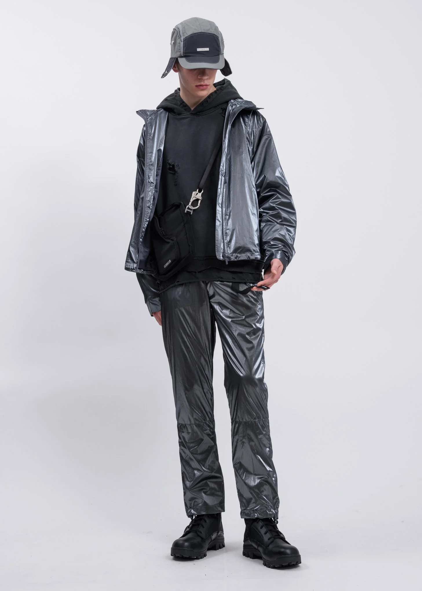 Metallic Buckle Track Pants - Image 6