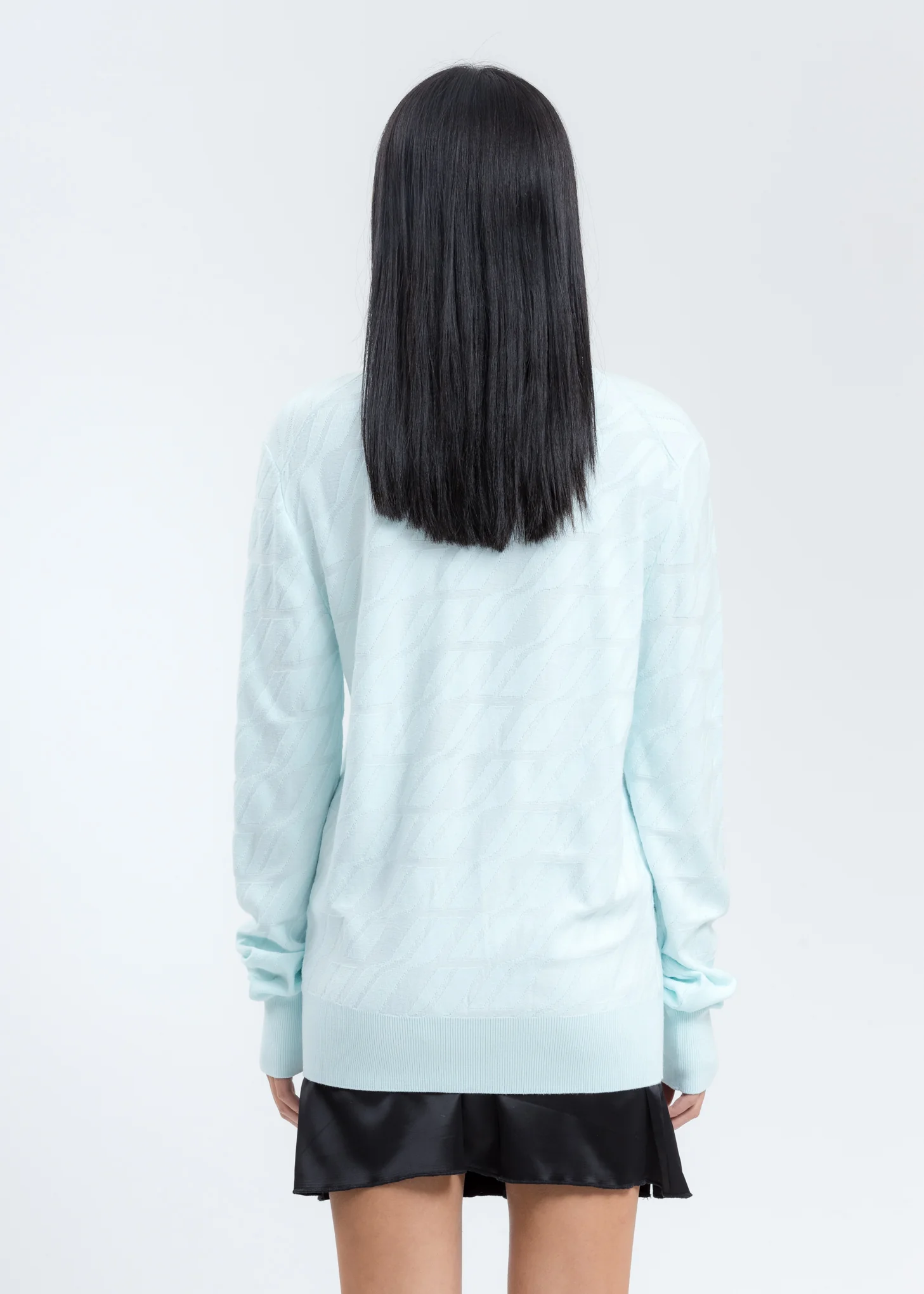 Mint Allover Logo Turtleneck - Image 3