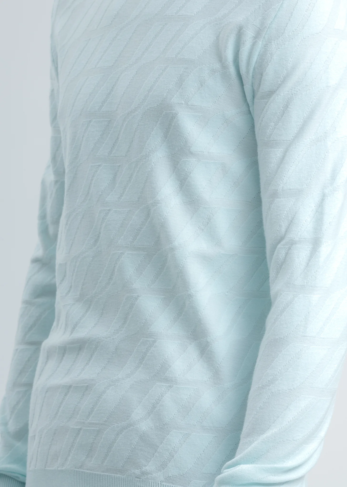 Mint Allover Logo Turtleneck - Image 2