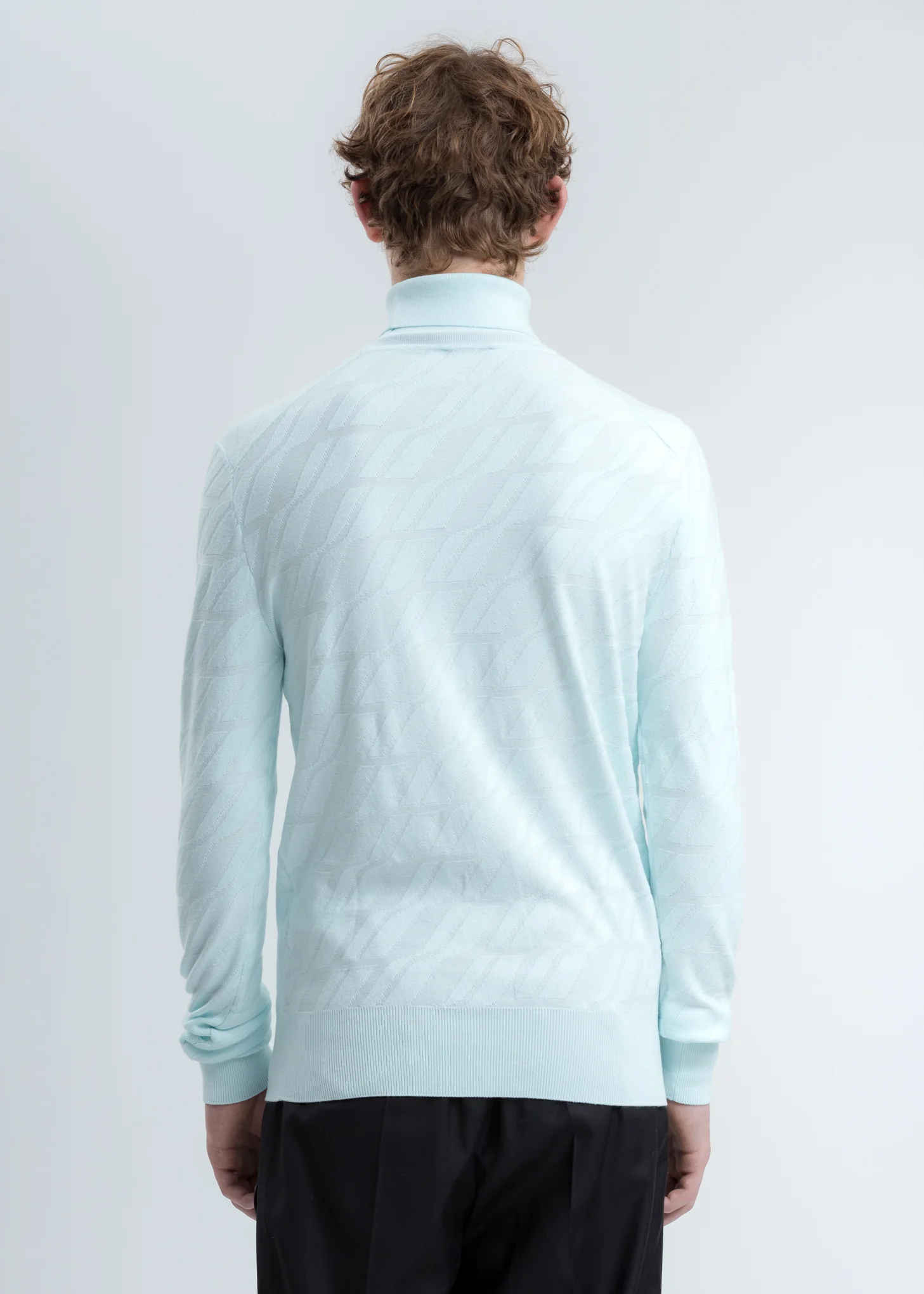 Mint Allover Logo Turtleneck - Image 4
