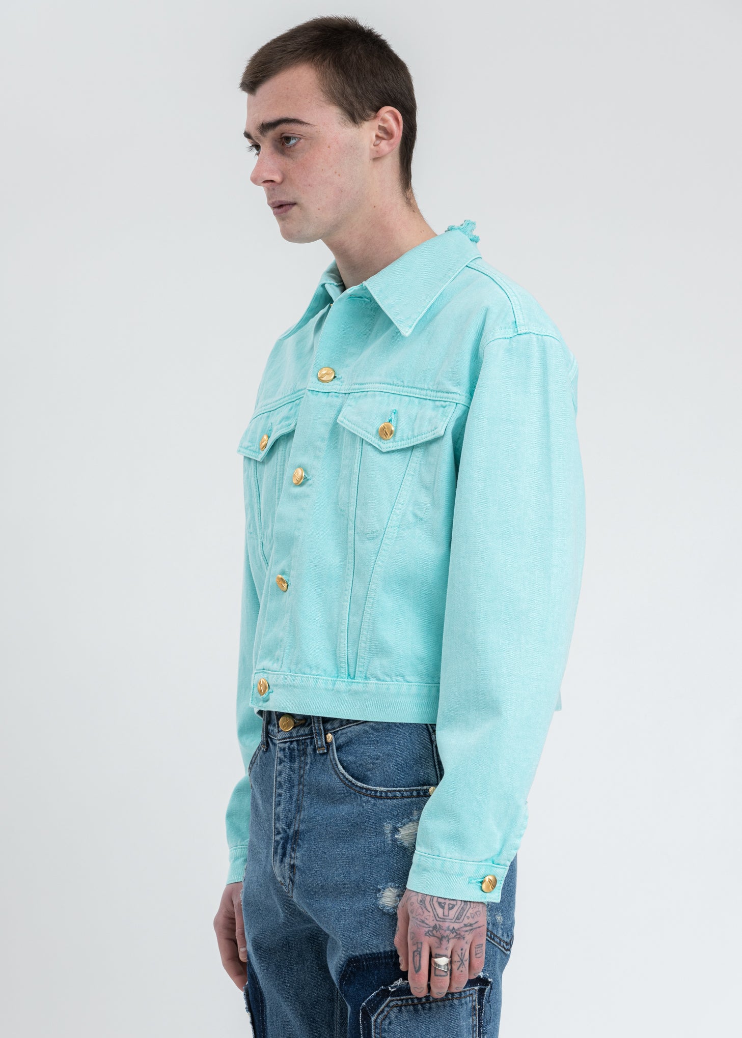 Mint Basic Short Denim Jacket - Image 2