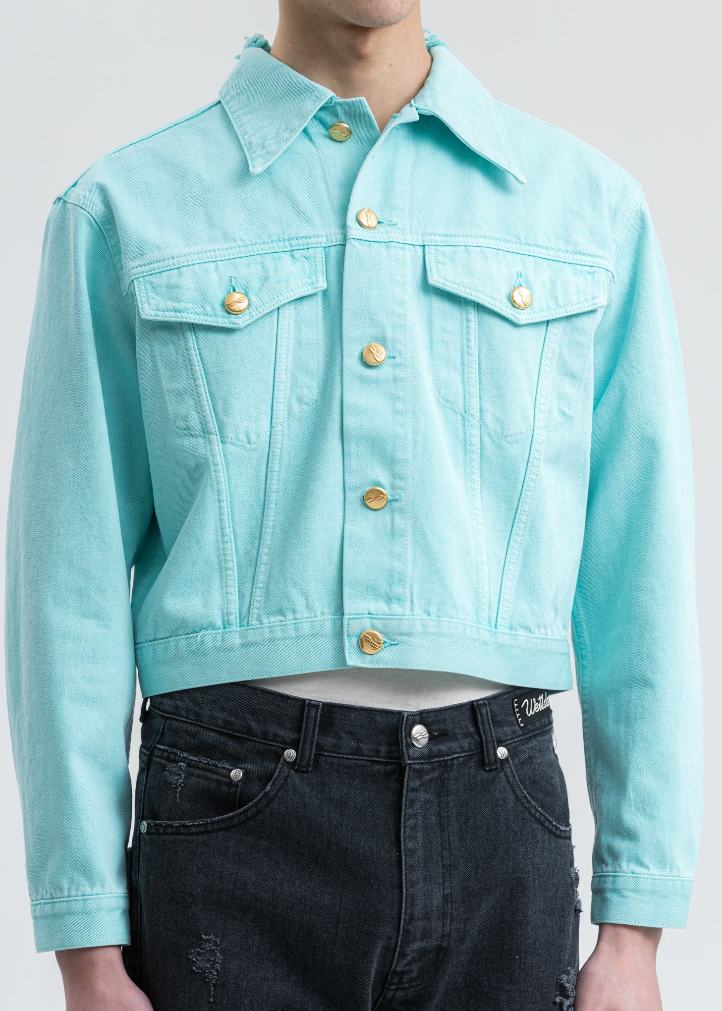 Mint Basic Short Denim Jacket - Image 5