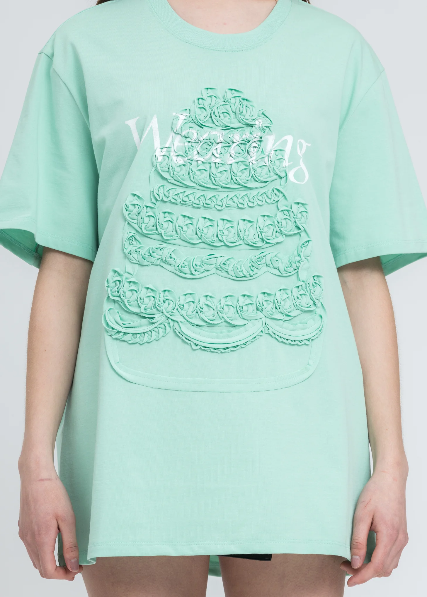 Mint Cake Embroidery T-Shirt - Image 2