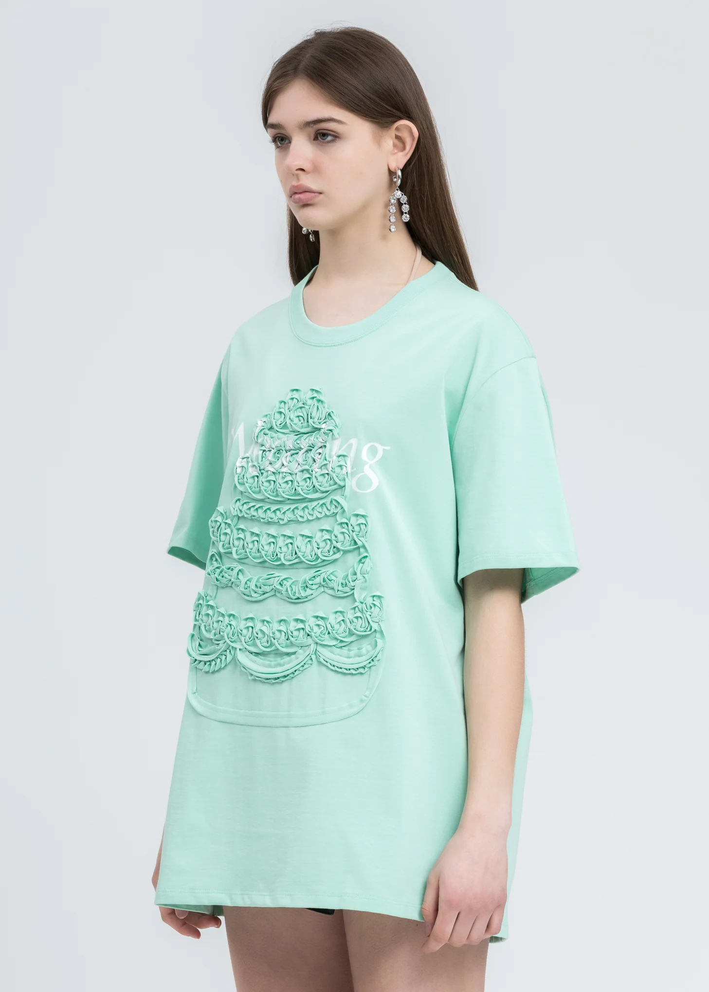 Mint Cake Embroidery T-Shirt - Image 3