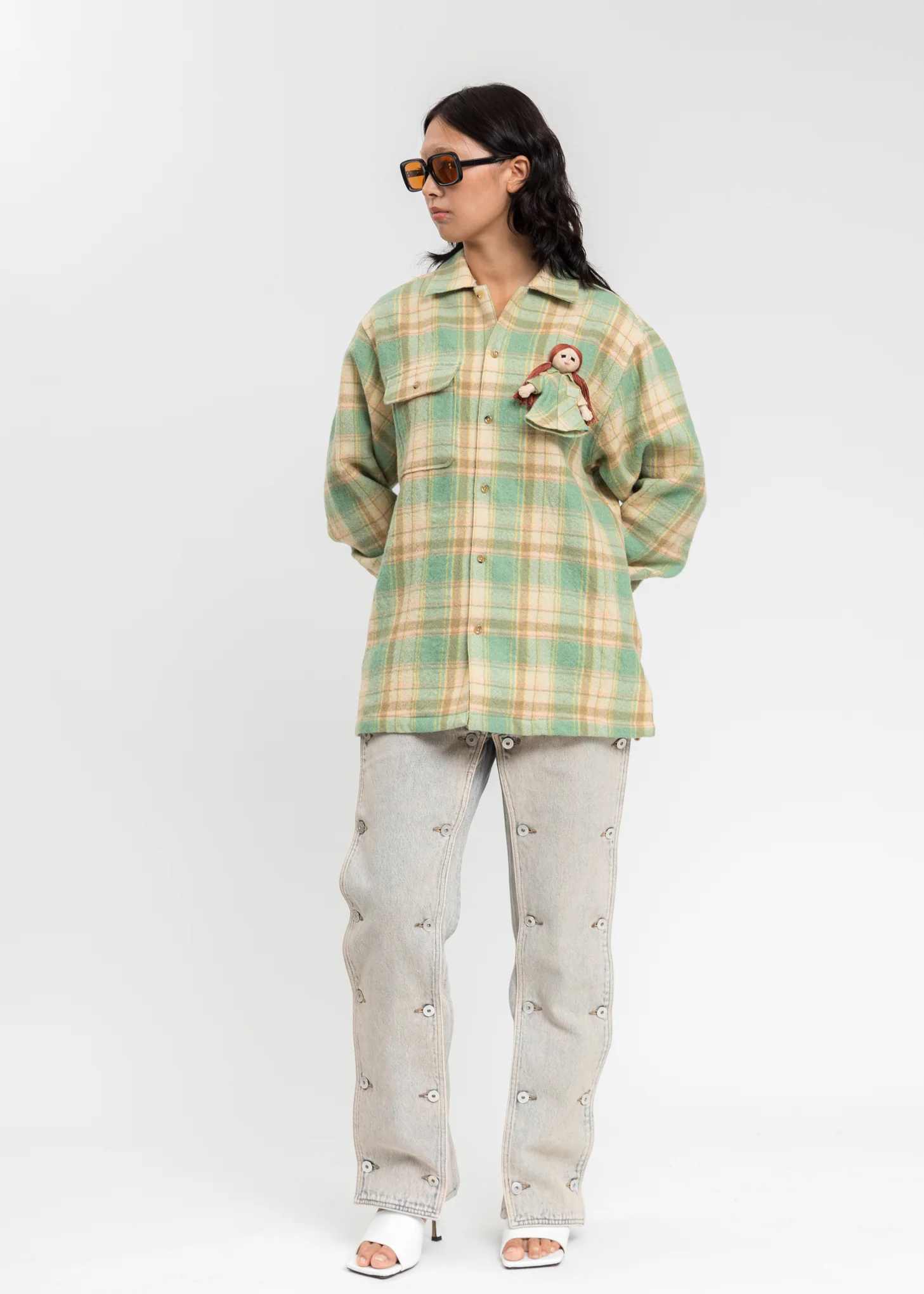Mint Check Shirt With My Doll - Image 5