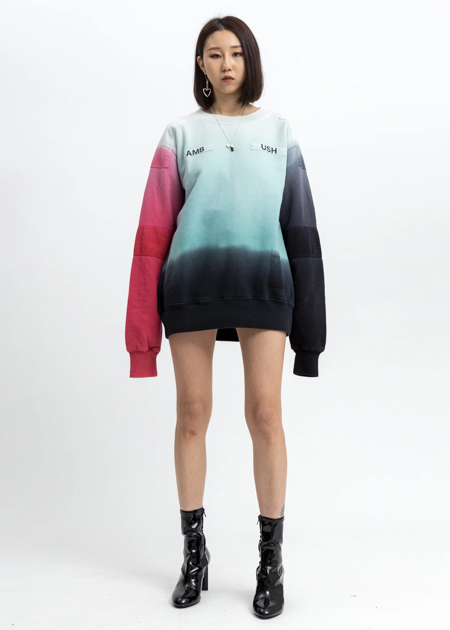 Mint Multicolor New Patchwork Sweatshirt - Image 4