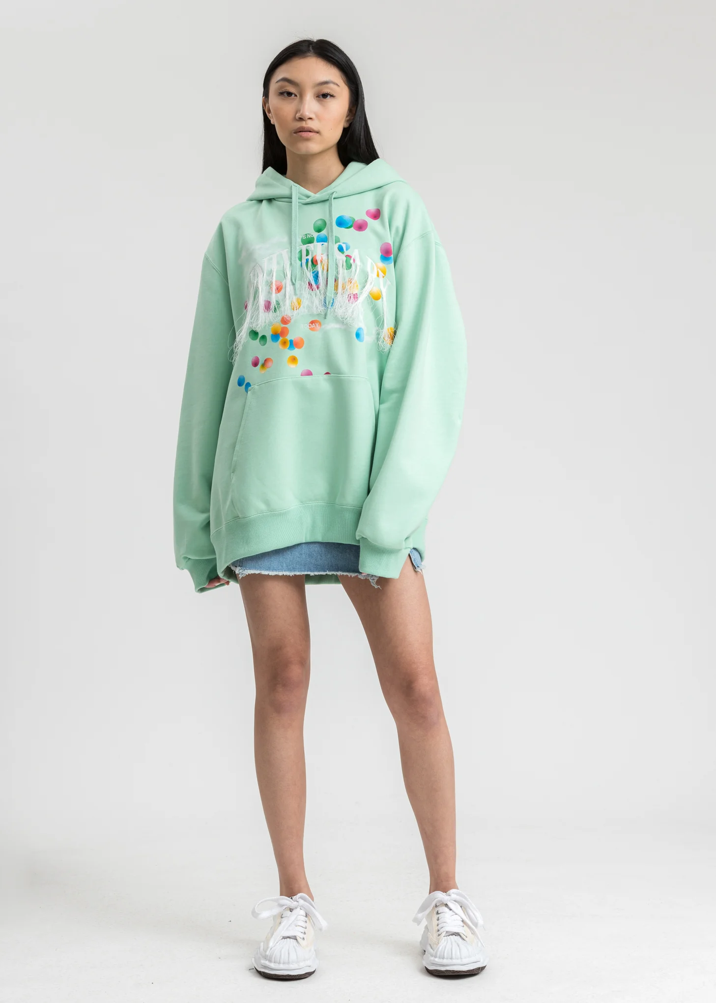 Mint Not Anniversary Embroidery Hoodie - Image 5