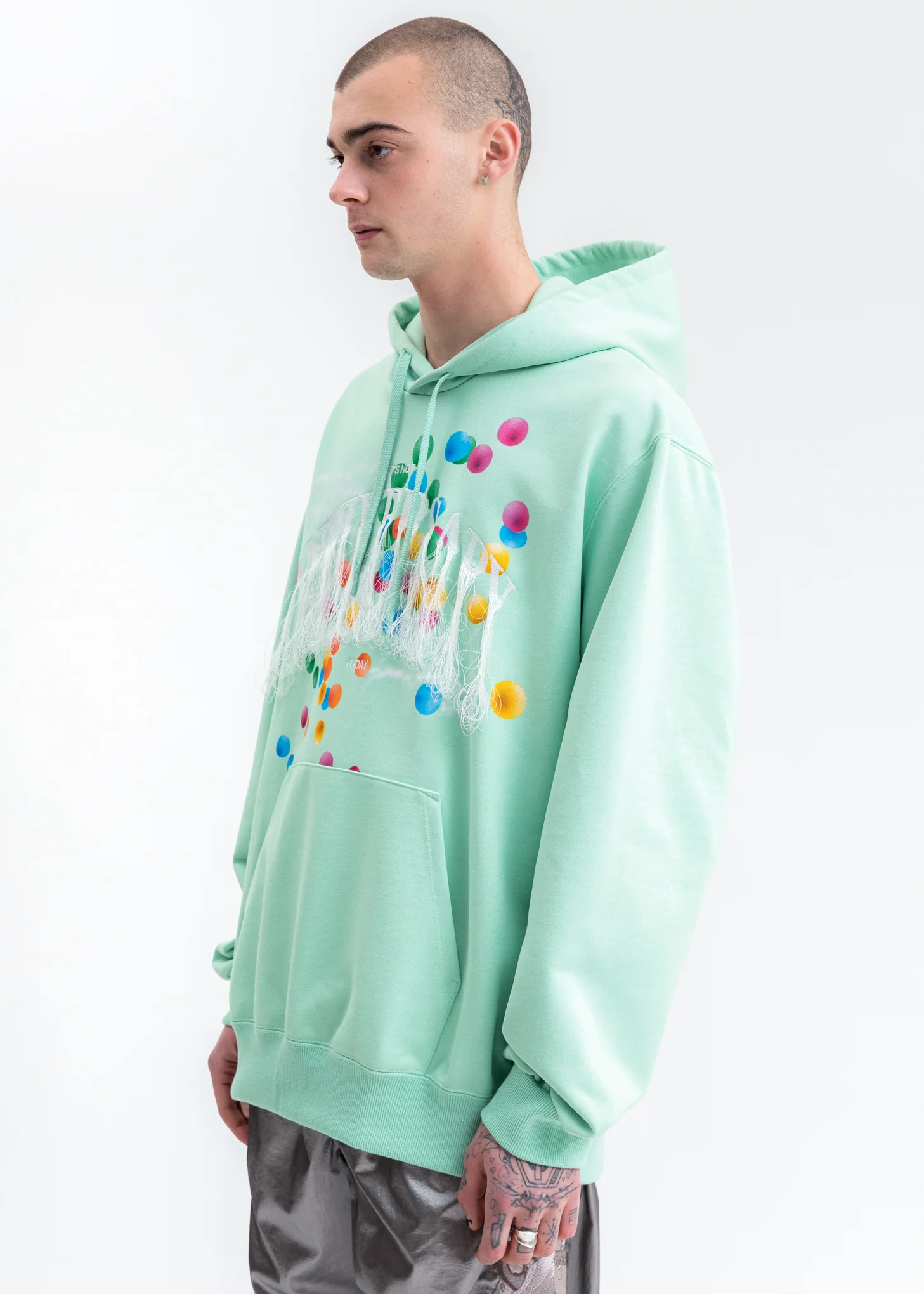 Mint Not Anniversary Embroidery Hoodie - Image 3
