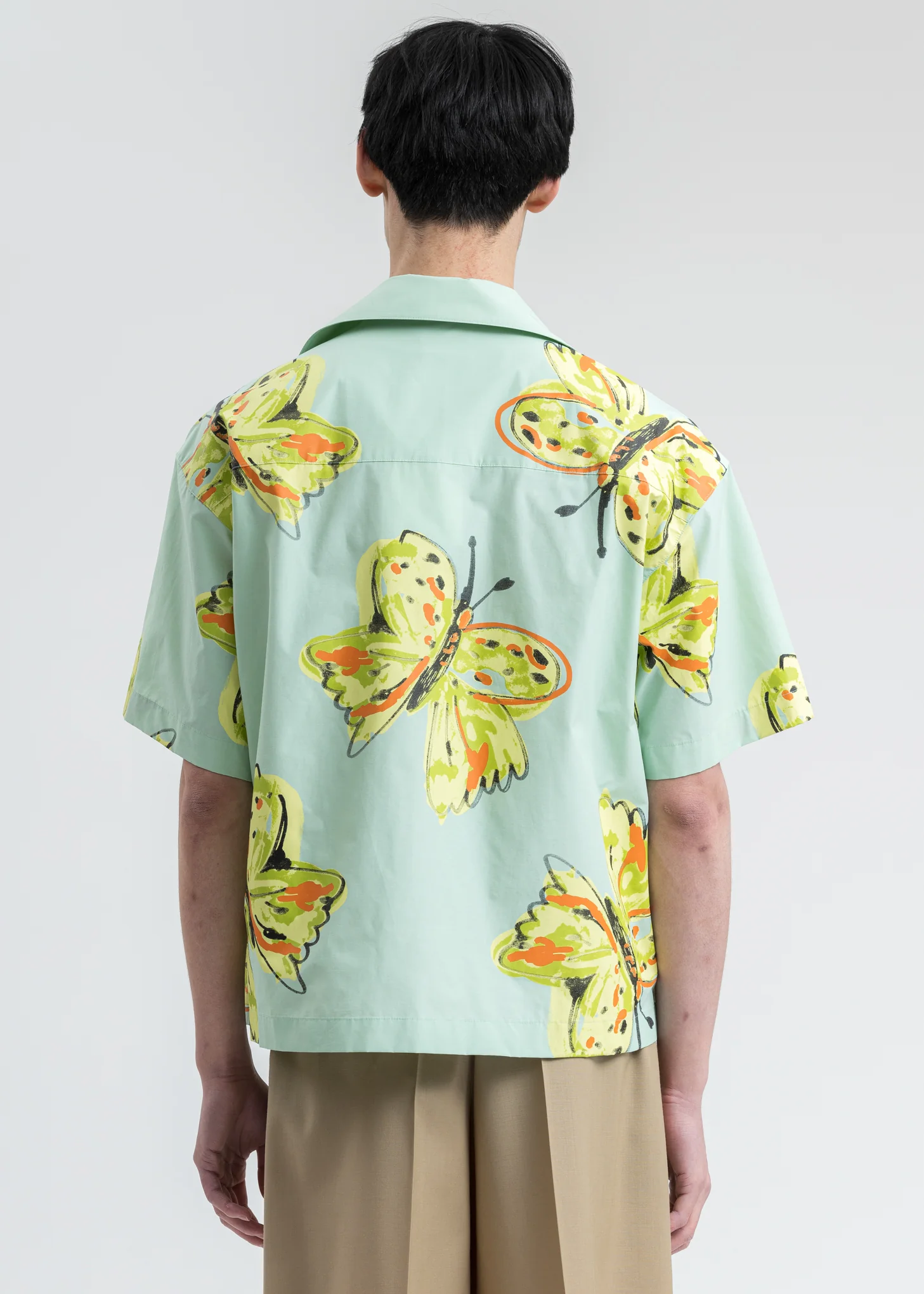 Mint Scribble Butterfly Short Sleeve Shirt - Image 3