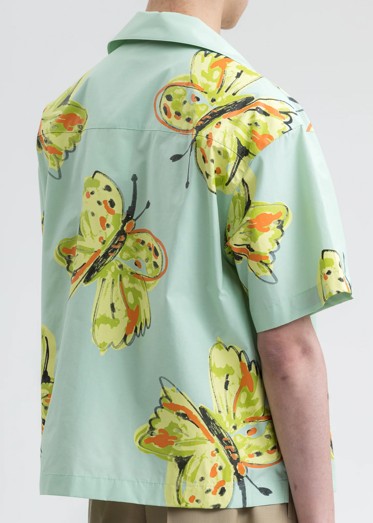 Mint Scribble Butterfly Short Sleeve Shirt - Image 4
