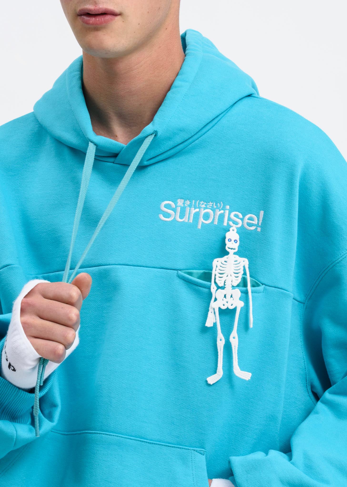 Mint “Surprise” Embroidery Hoodie - Image 2
