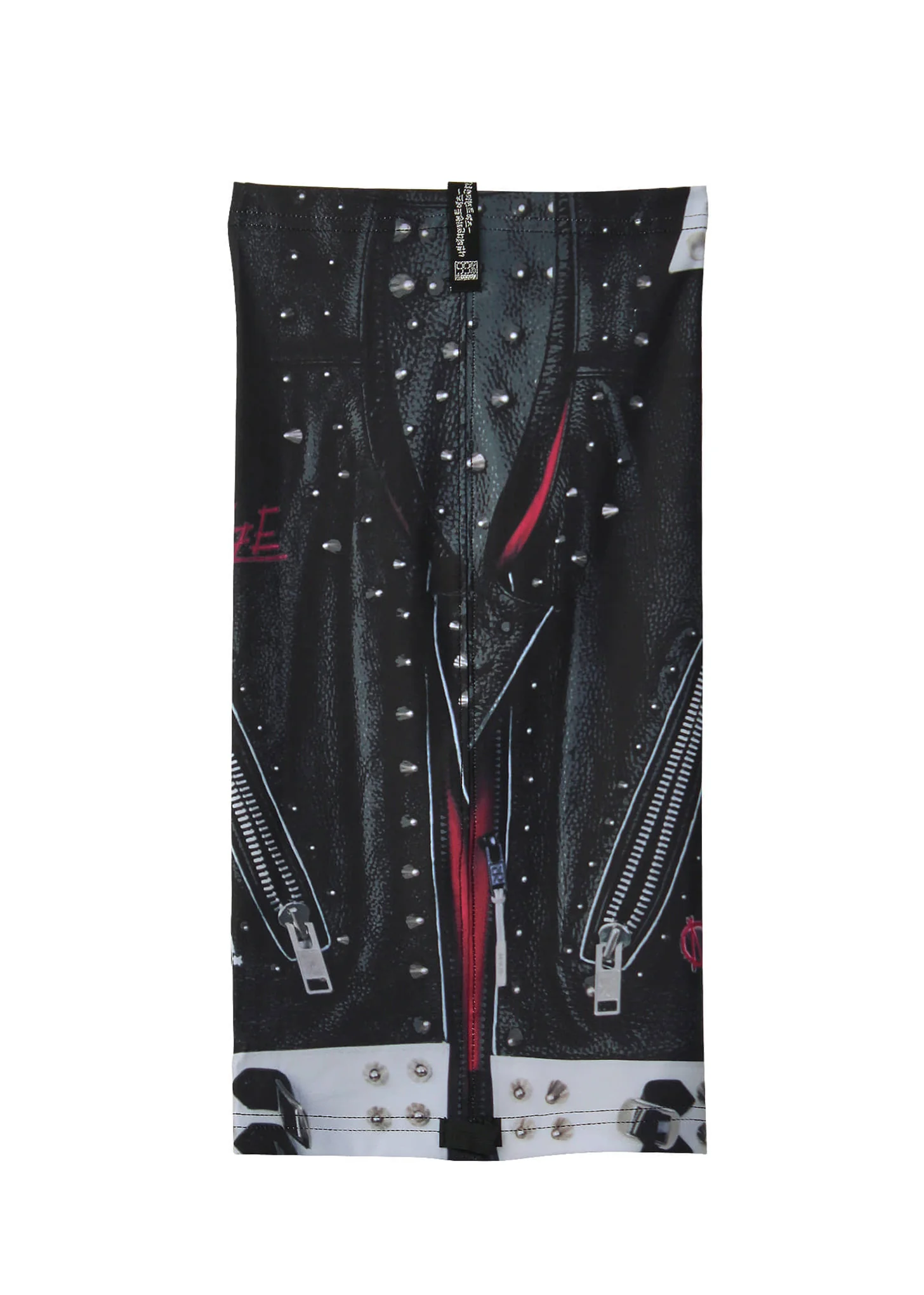 Mix Graphic Long Neckwarmer (BLACK) - Image 2