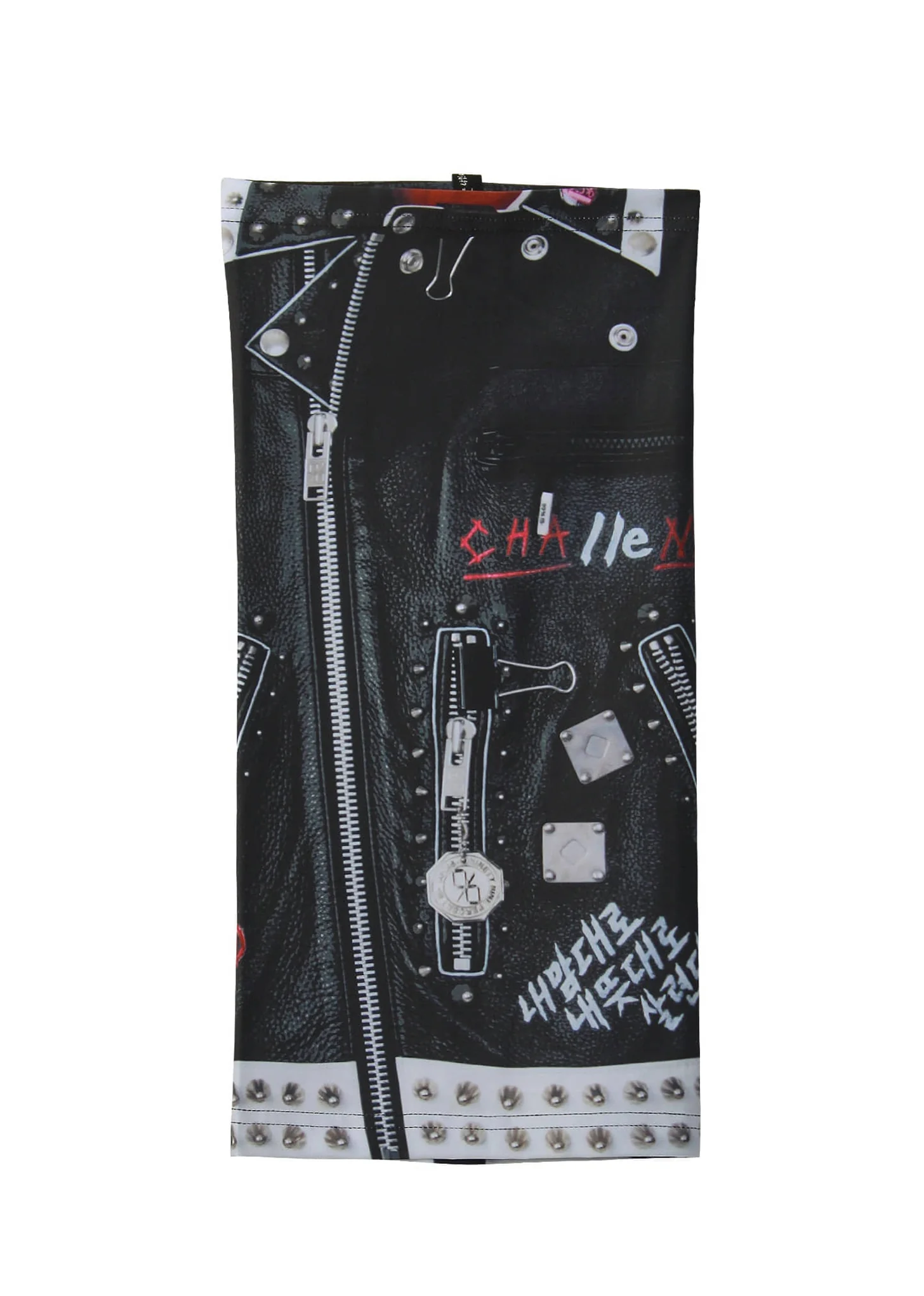 Mix Graphic Long Neckwarmer (BLACK) - Image 3