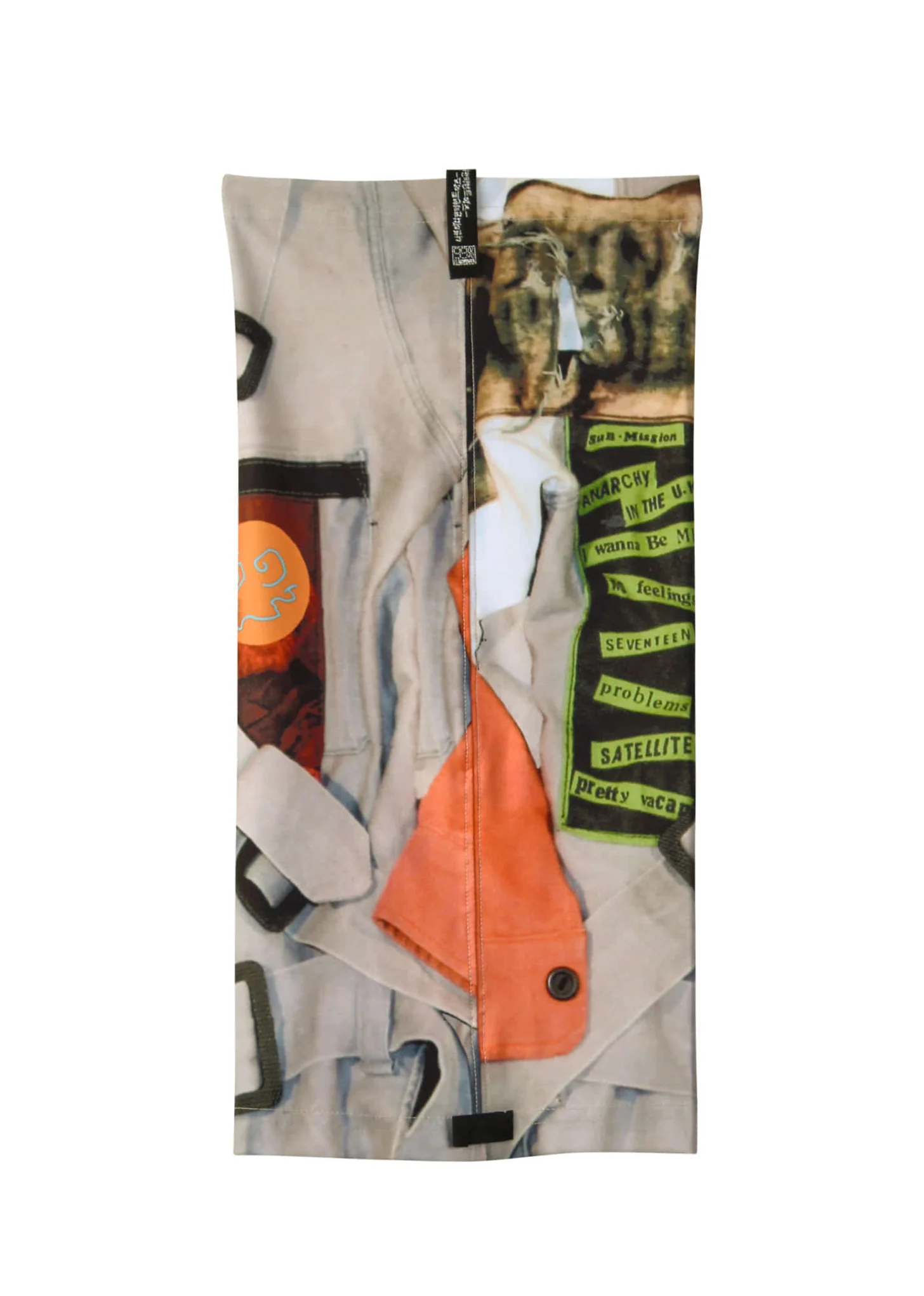 Mix Graphic Long Neckwarmer (WHITE) - Image 3