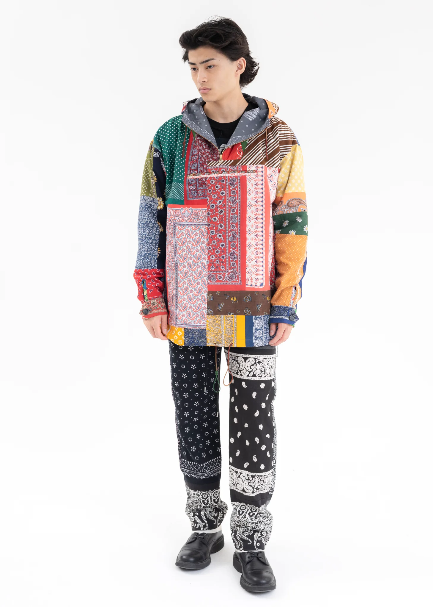 Mix VINTAGE BANDANA PATCHWORK ANORAK JACKET - Image 11