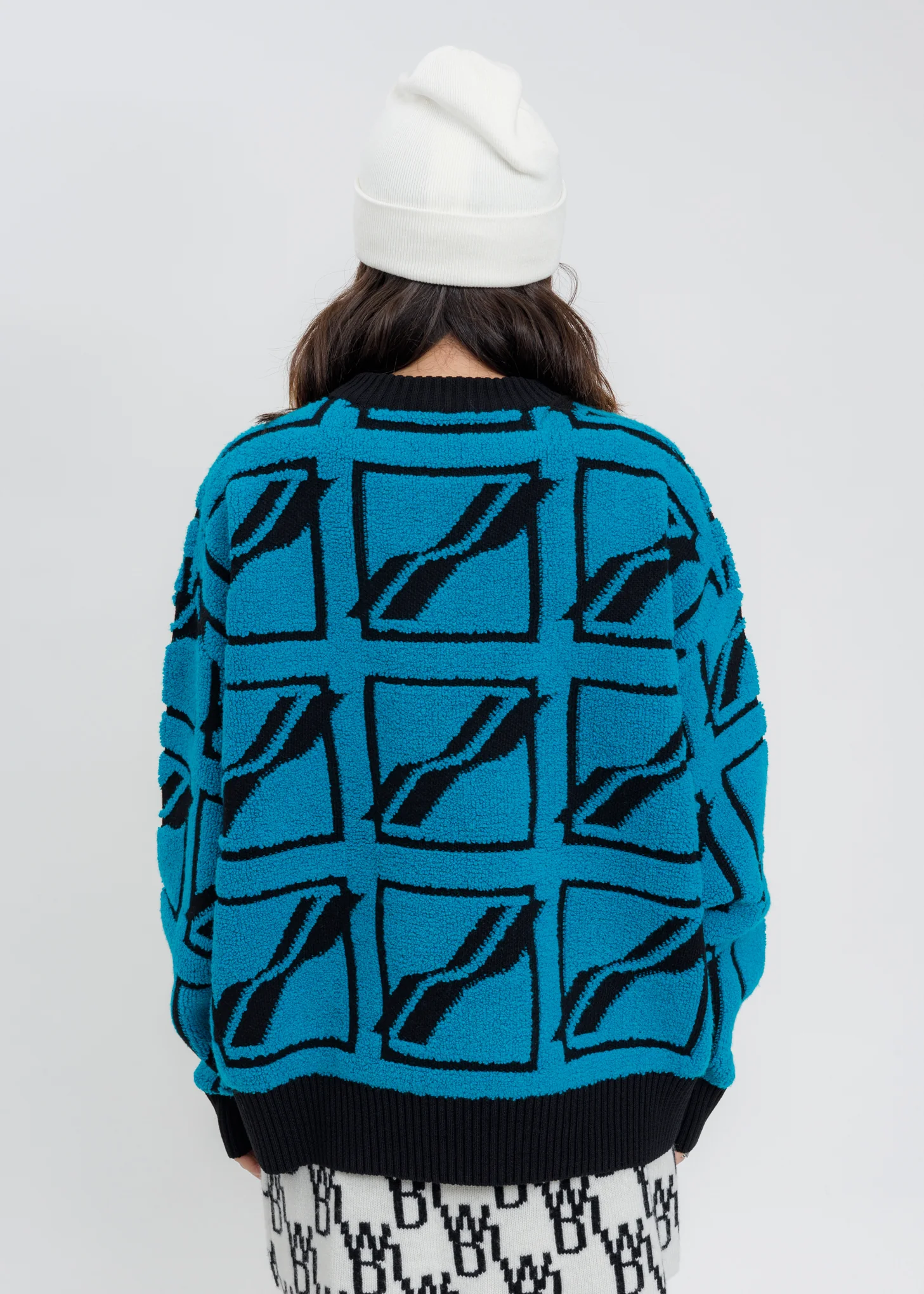 Mnit Square Logo All Over Pile Knit Jumper - Image 2