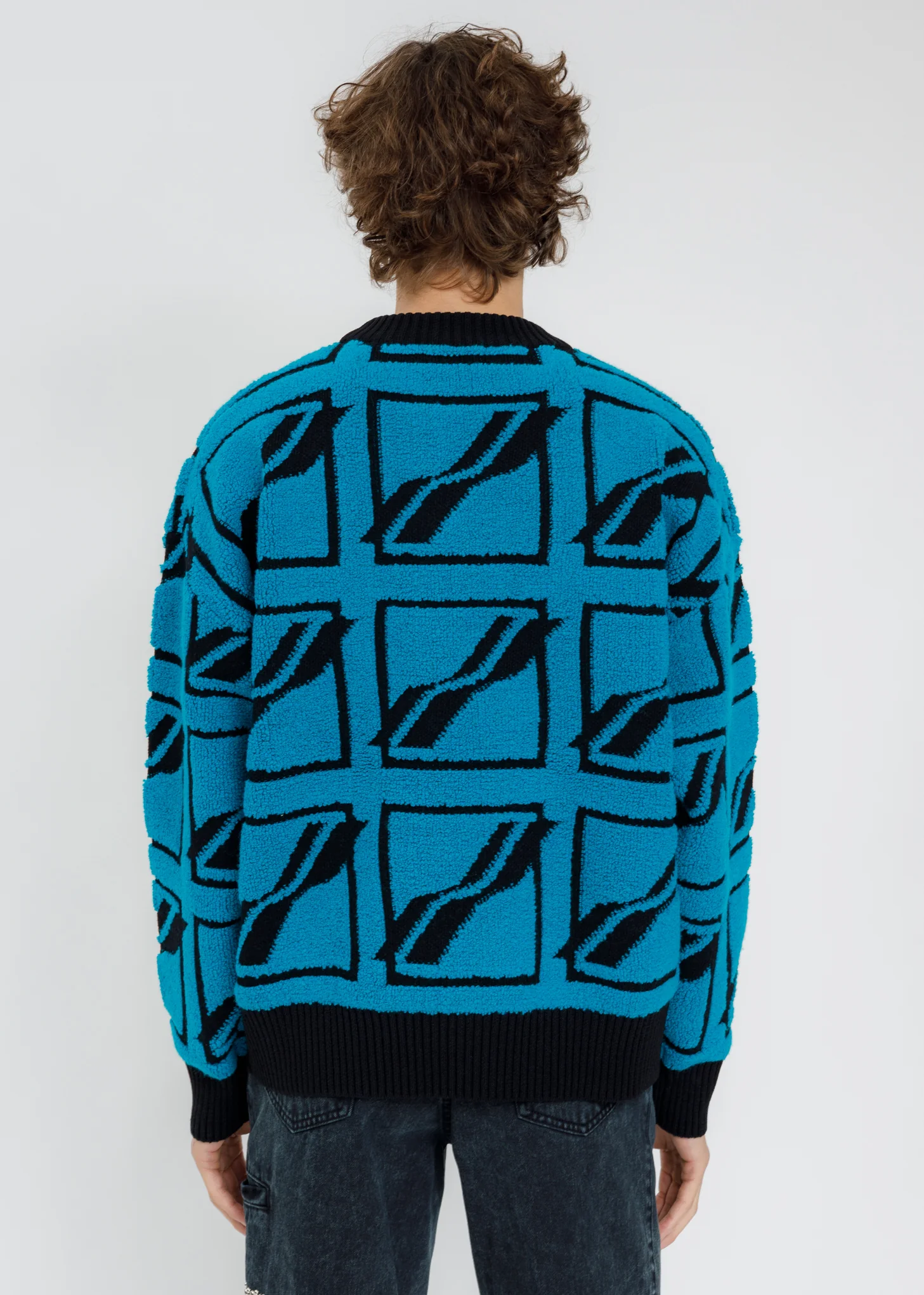 Mnit Square Logo All Over Pile Knit Jumper - Image 2