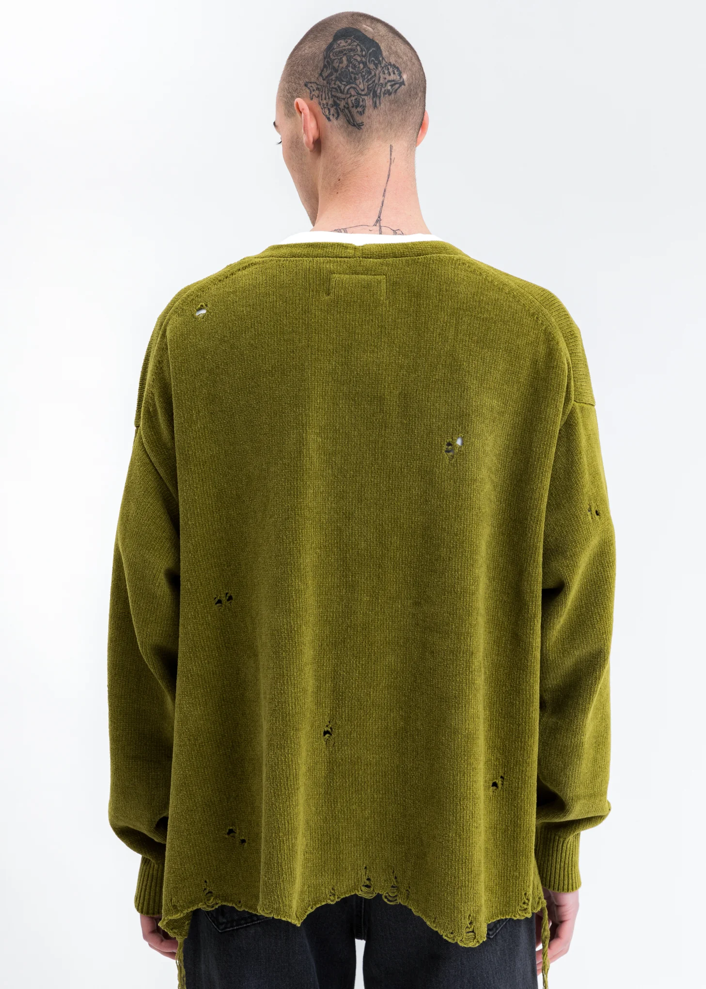 Moss Green Flower Corsage Cardigan - Image 4