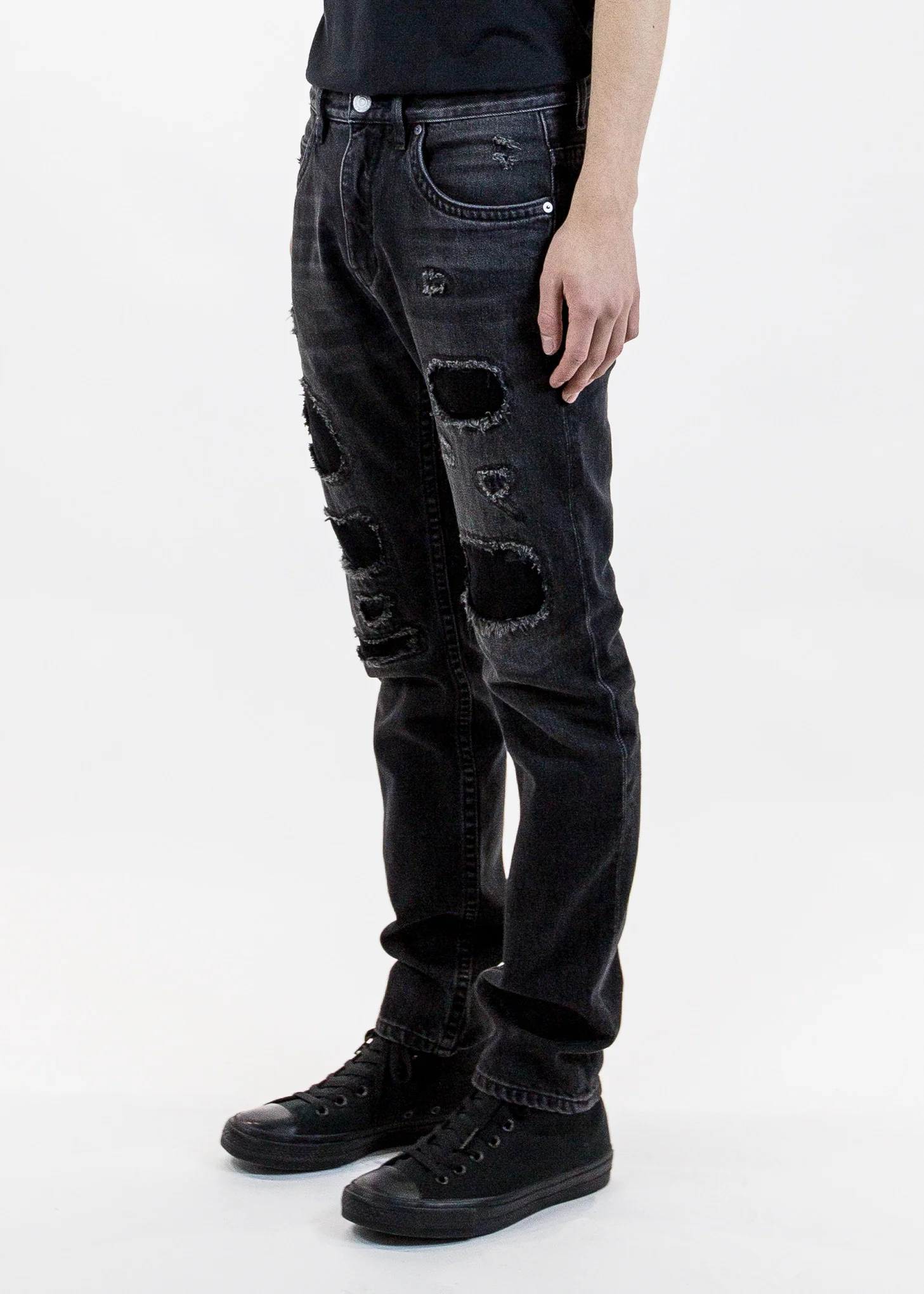 Mr 87 Black Destroy Jean - Image 3