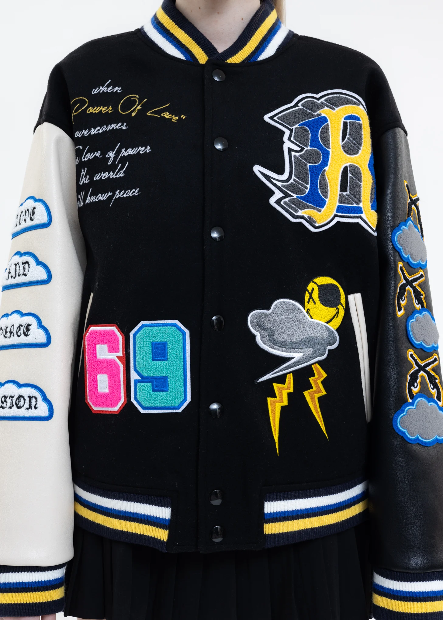 Multi Black Lux X roarguns Bomber Jacket - Image 4