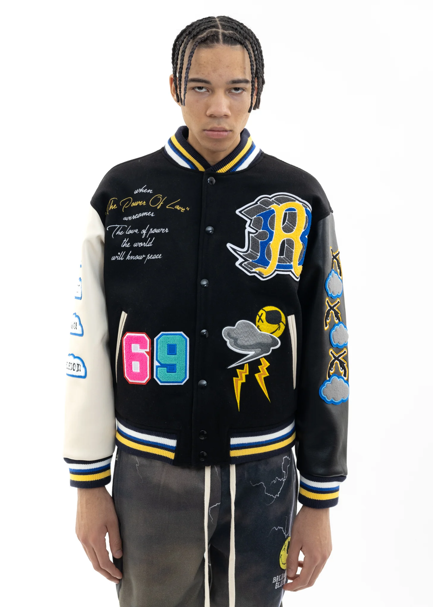 Multi Black Lux X roarguns Bomber Jacket