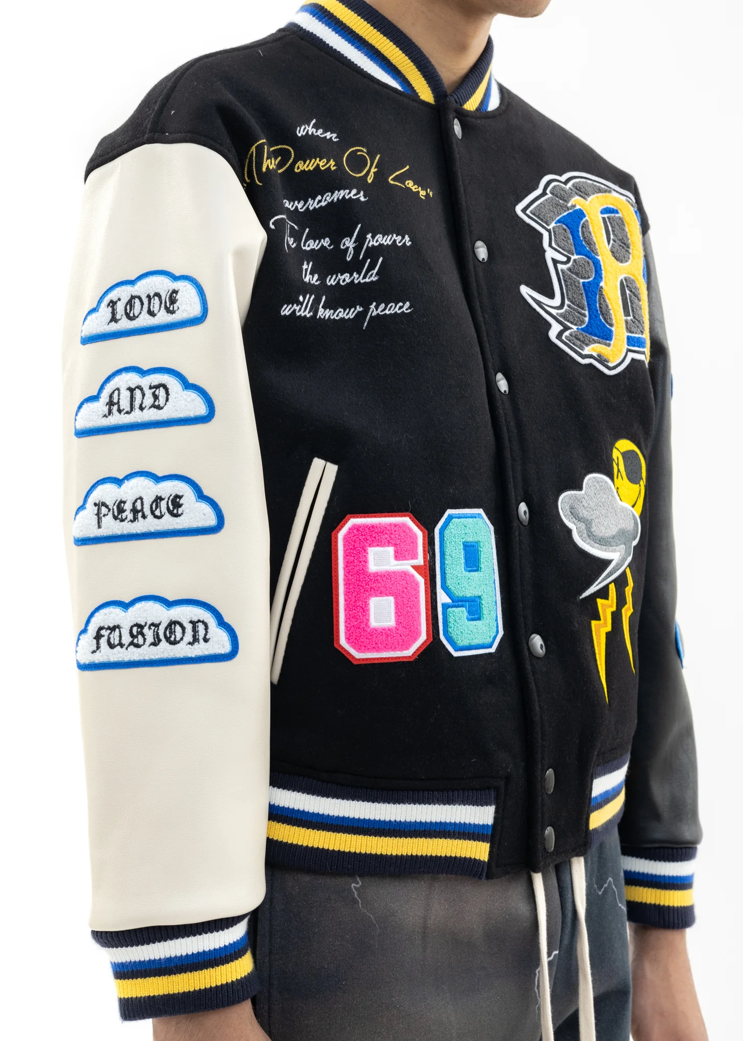 Multi Black Lux X roarguns Bomber Jacket - Image 6