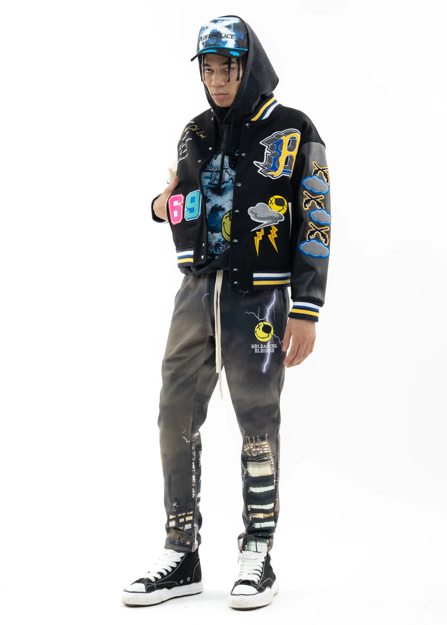 Multi Black Lux X roarguns Bomber Jacket - Image 9
