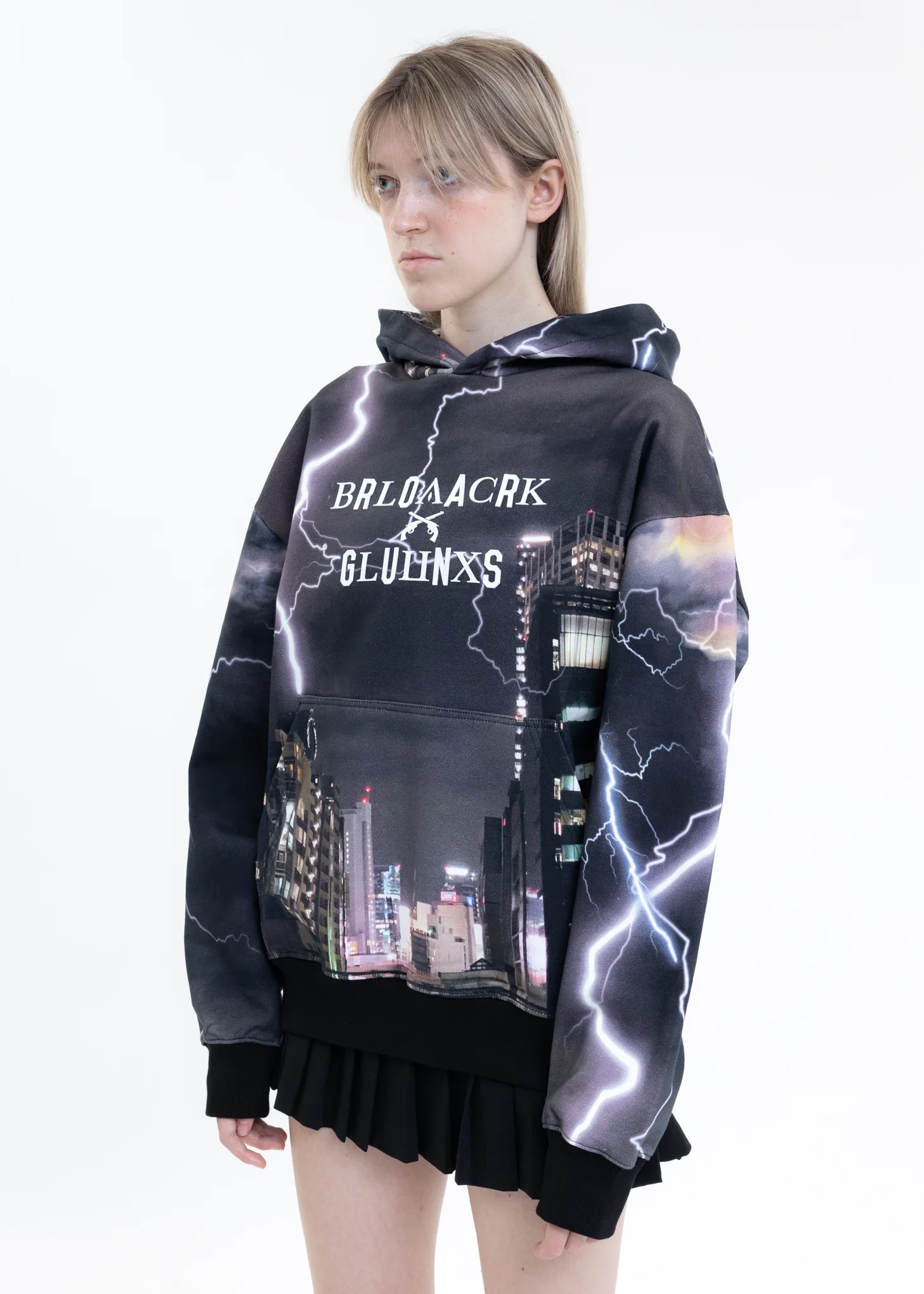 Multi Black Lux X roarguns Flash Hoodie - Image 3