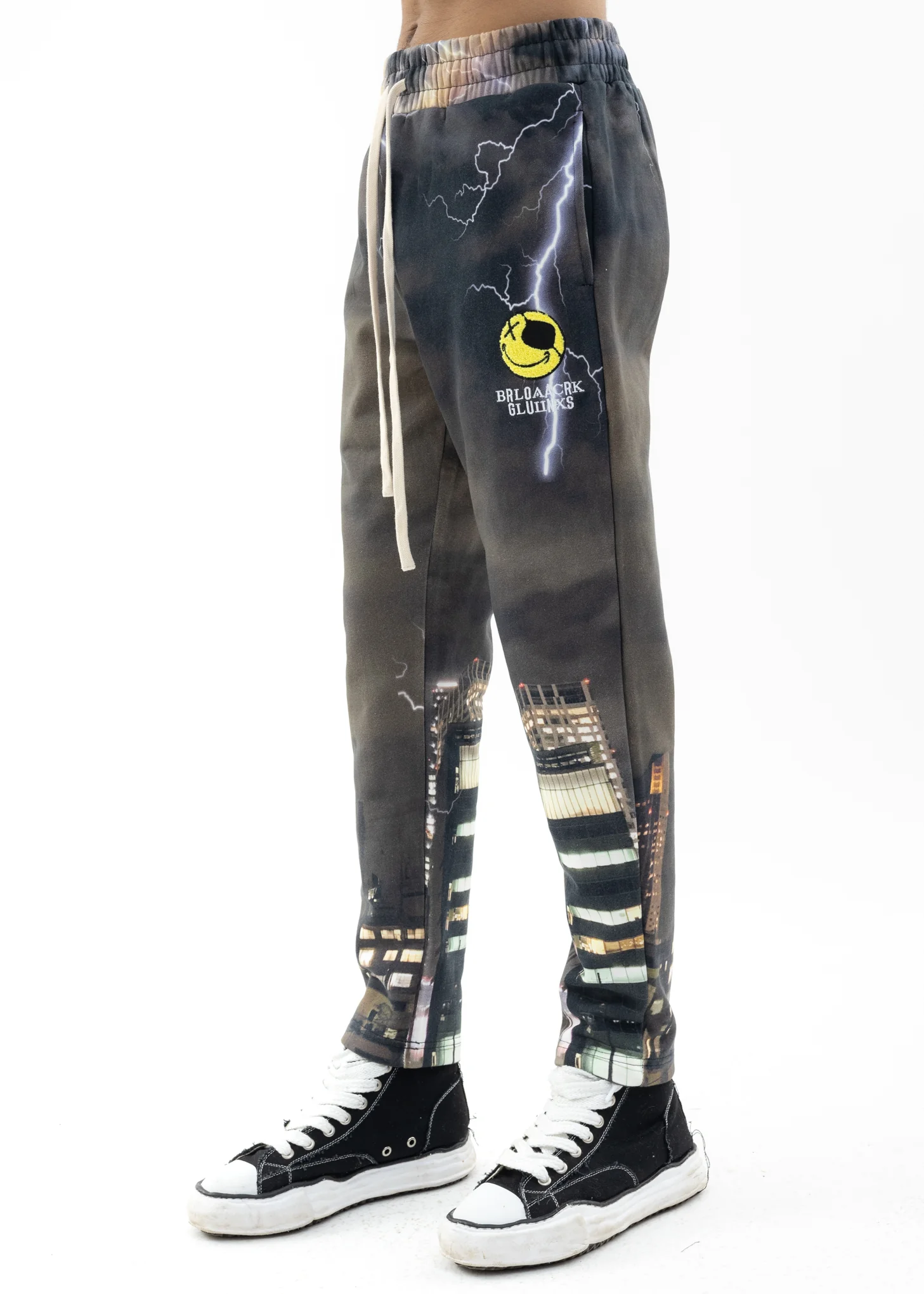 Multi Black Lux X roarguns Flash Sweatpants - Image 3