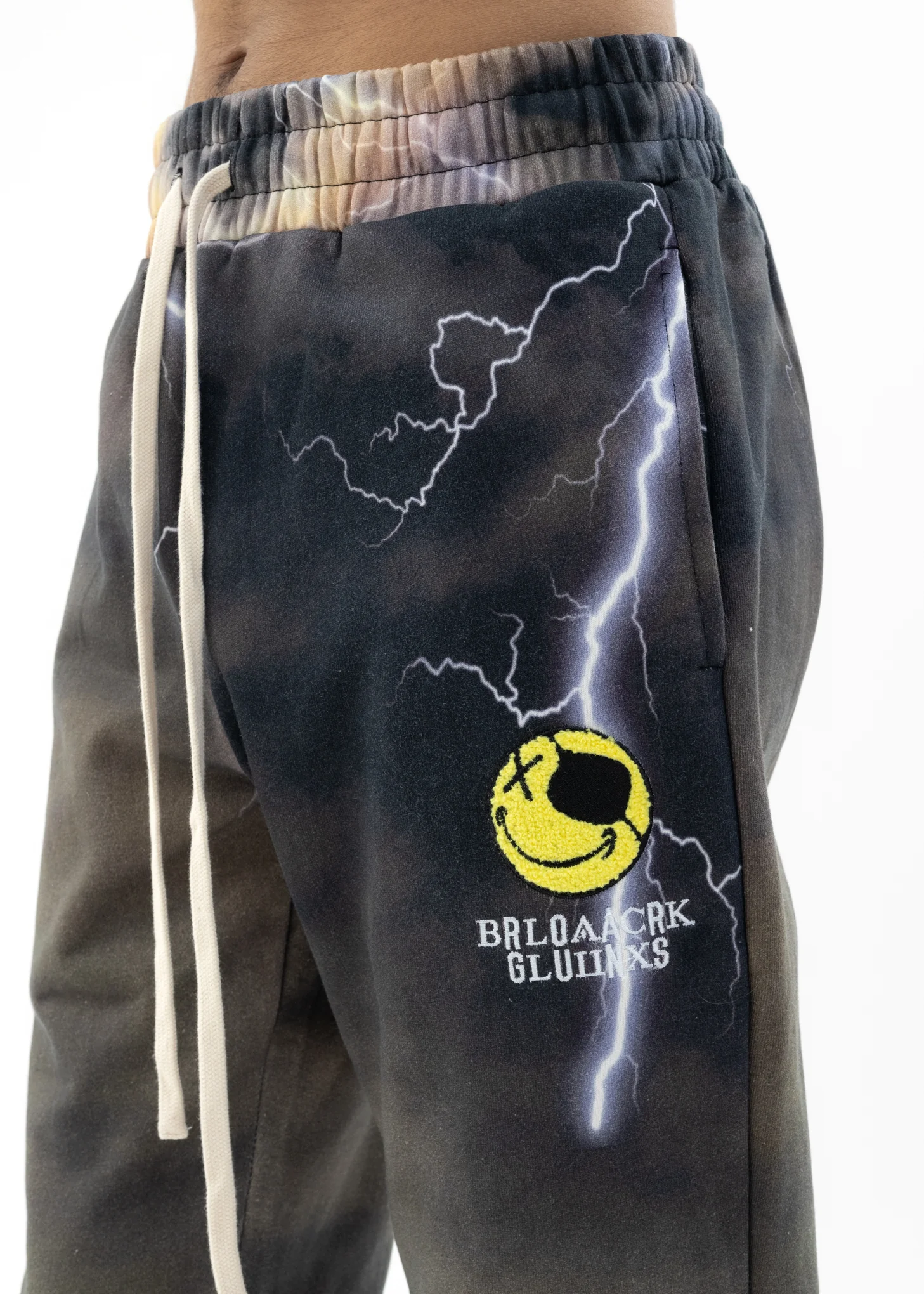 Multi Black Lux X roarguns Flash Sweatpants - Image 4