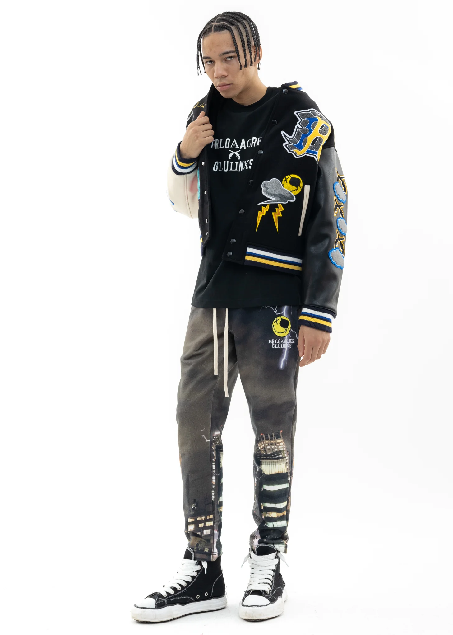 Multi Black Lux X roarguns Flash Sweatpants - Image 7