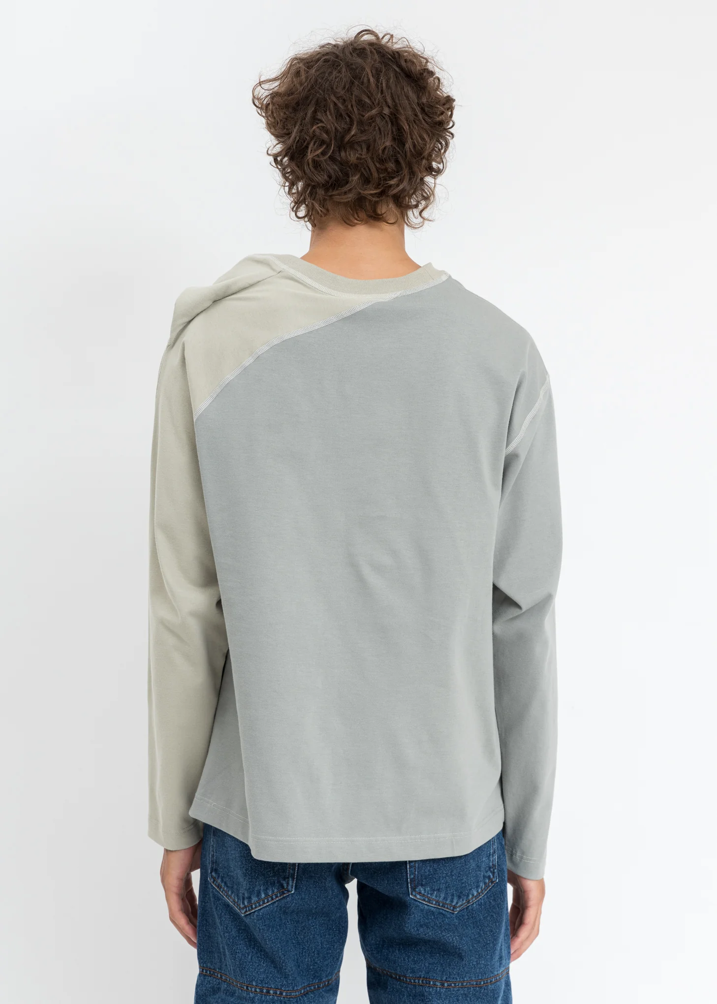 Khaki And Beige Clip Shoulder Long Sleeves - Image 4