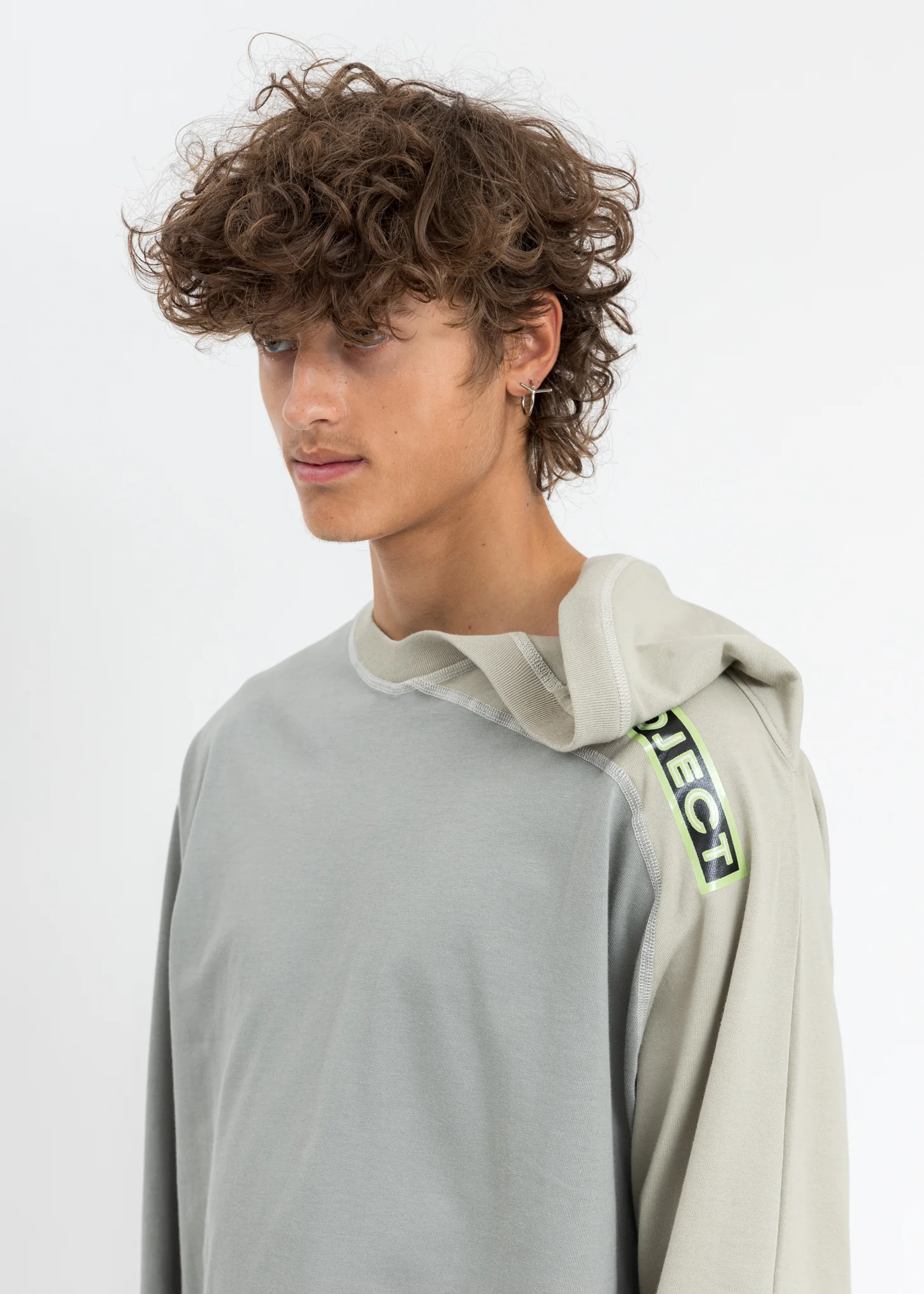 Khaki And Beige Clip Shoulder Long Sleeves - Image 5
