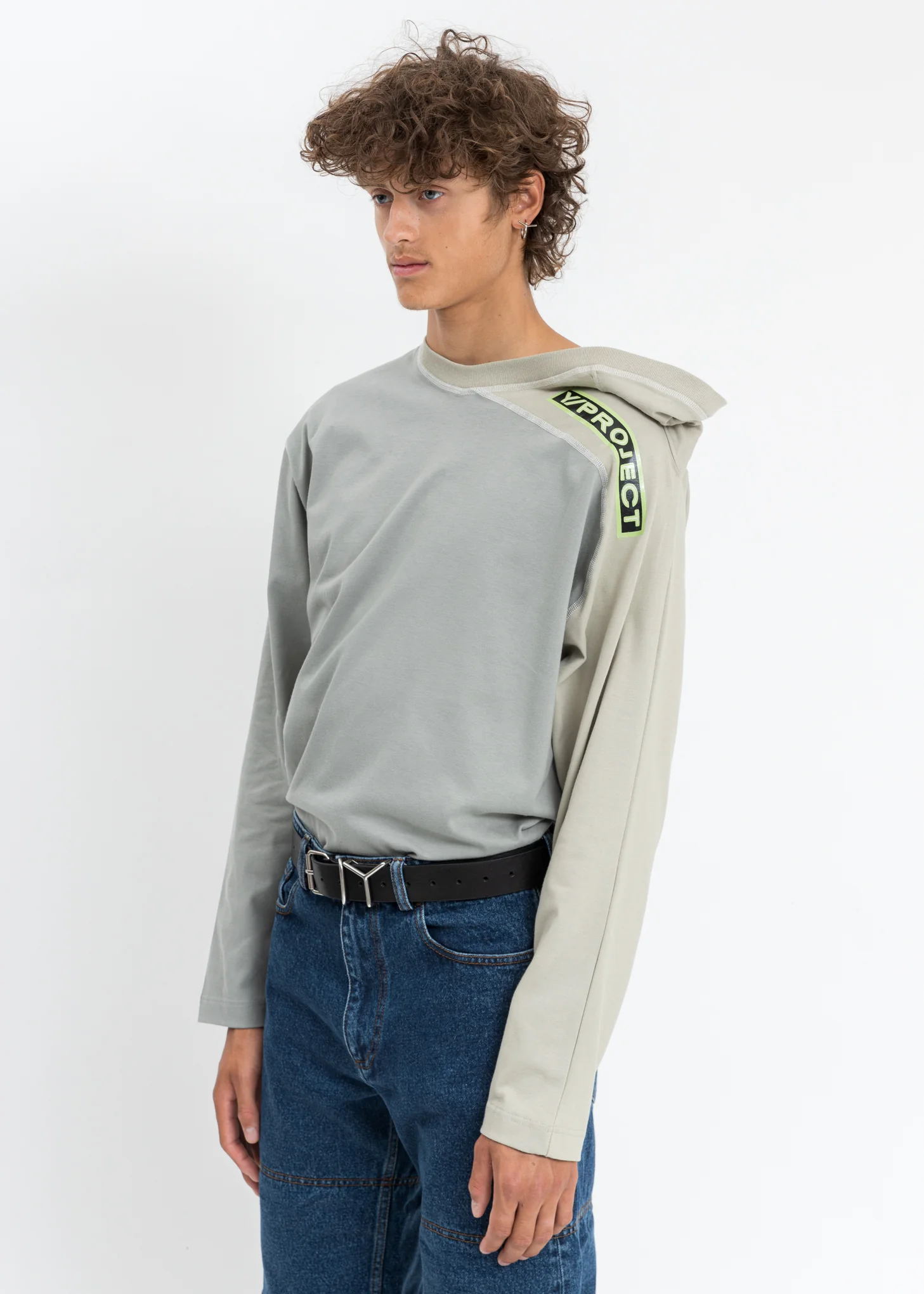 Khaki And Beige Clip Shoulder Long Sleeves - Image 7