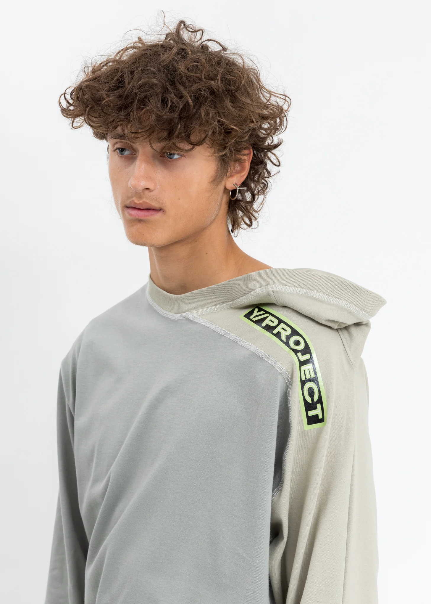 Khaki And Beige Clip Shoulder Long Sleeves - Image 8