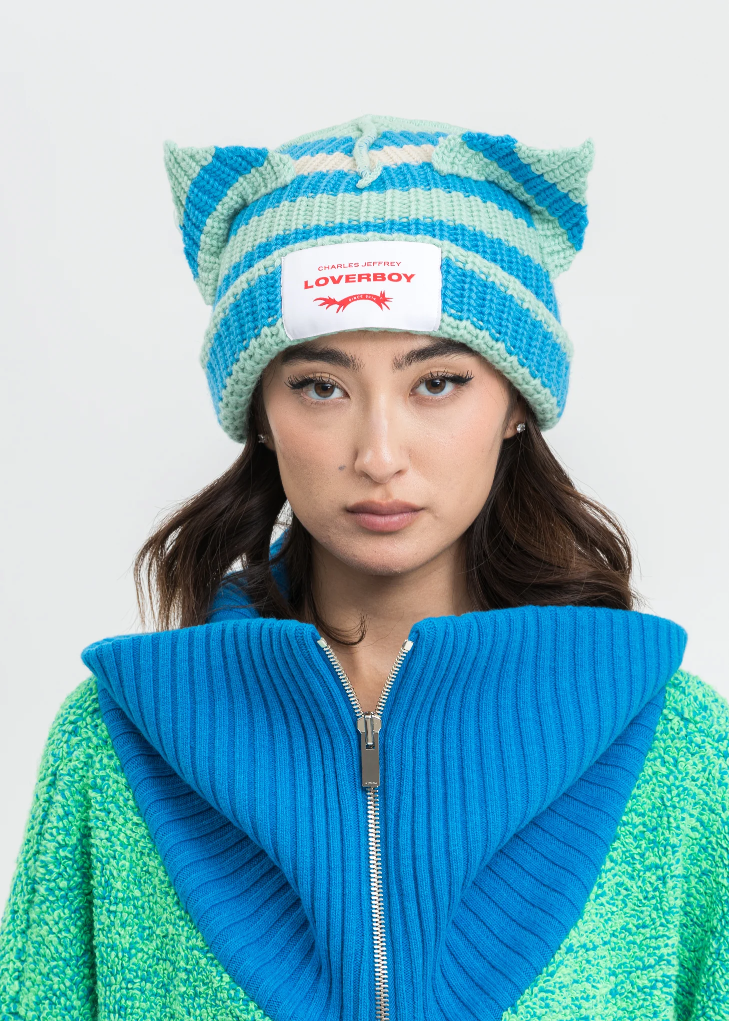 Multi Color Chunky Ears Beanie - Image 2