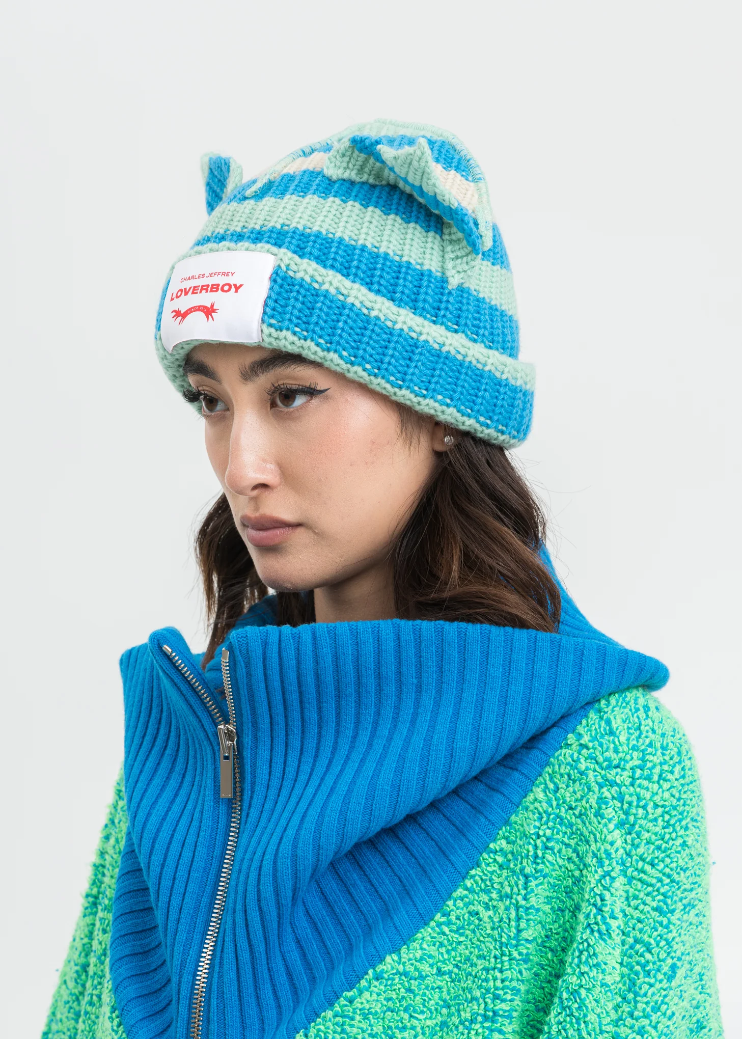 Multi Color Chunky Ears Beanie - Image 5