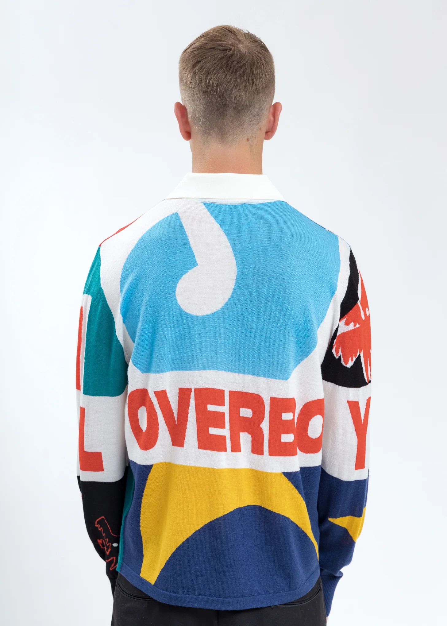 Multicolor Merino Wool Polo Sweater - Image 2