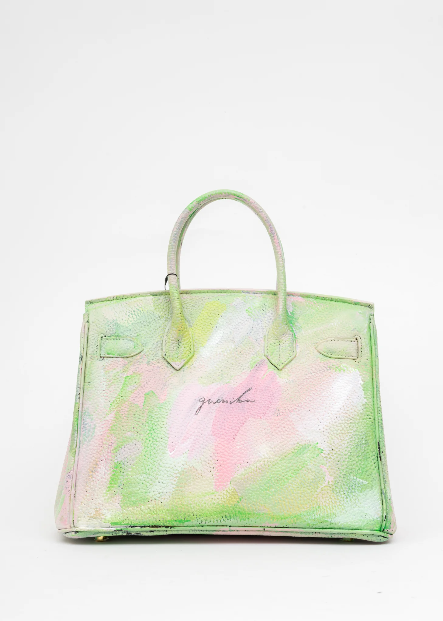 Multi Color Paint Anarchy Leather Bag (IGNNTS)-Preorder - Image 2
