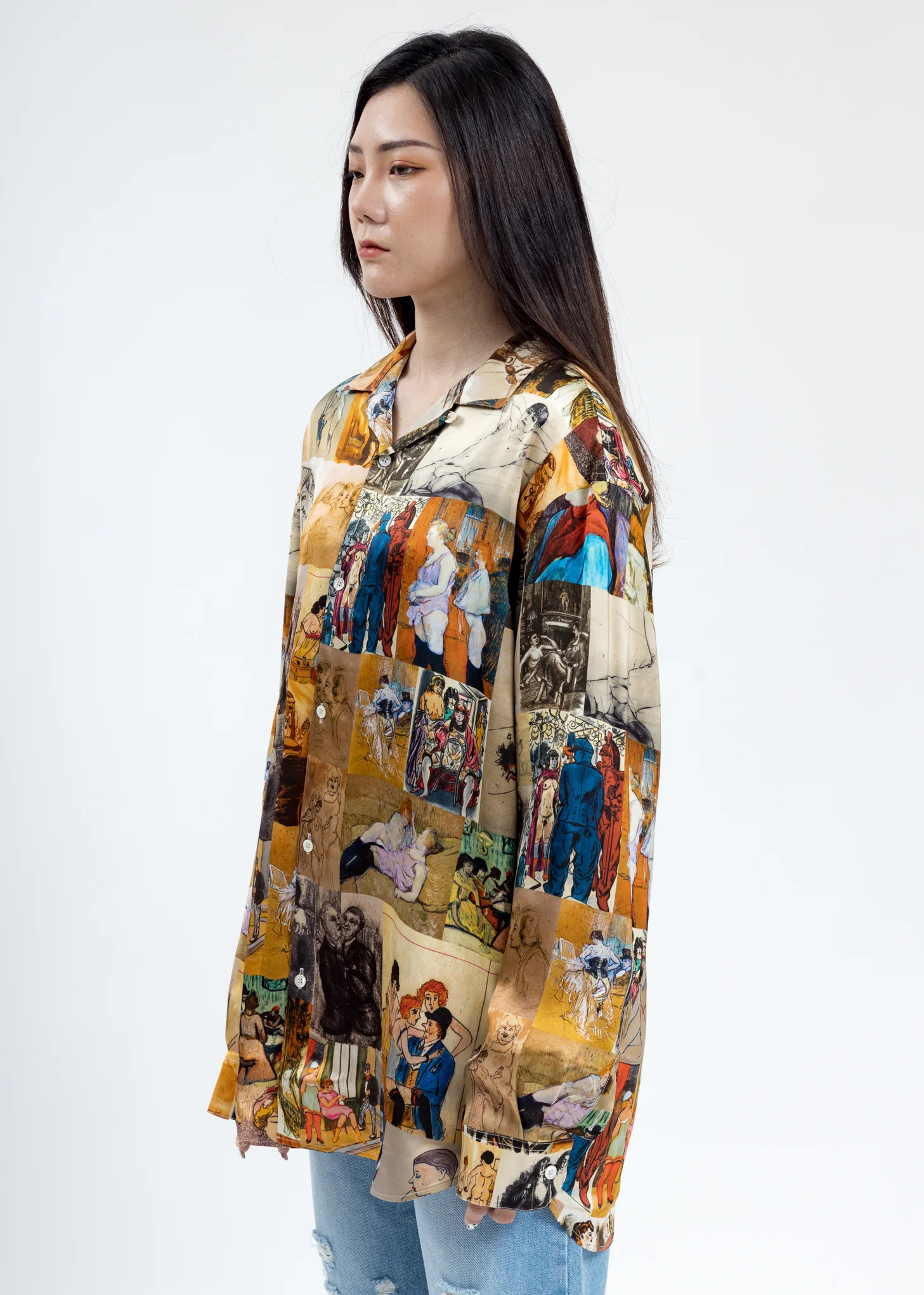 Multi Color Printed Pyjama Shirt - Image 3