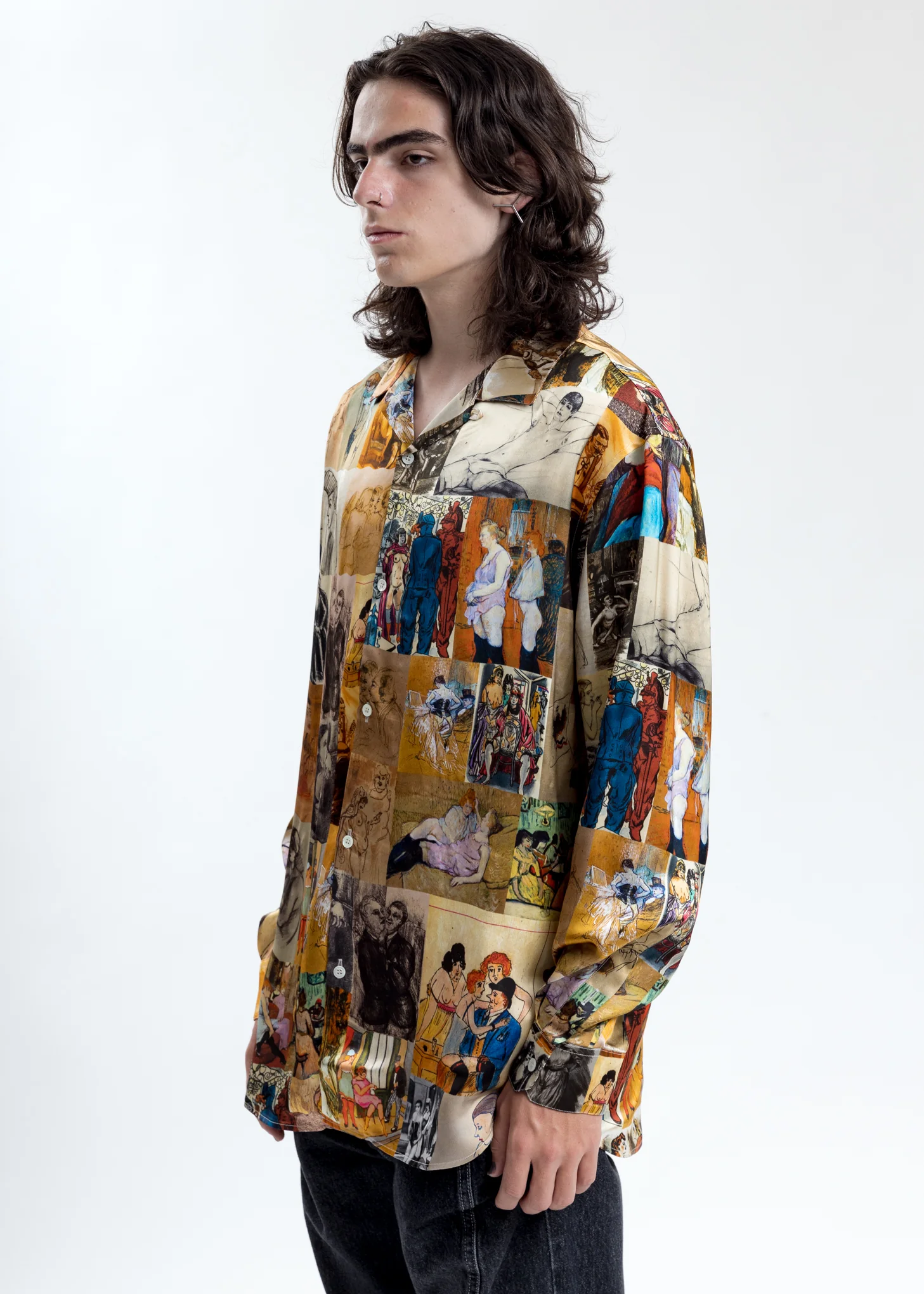 Multi Color Printed Pyjama Shirt - Image 3
